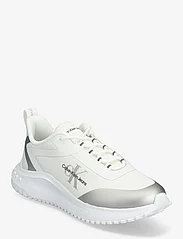 Calvin Klein - EVA RUNNER LOW LACE MIX ML WN - sneakers med lavt skaft - bright white/silver - 0