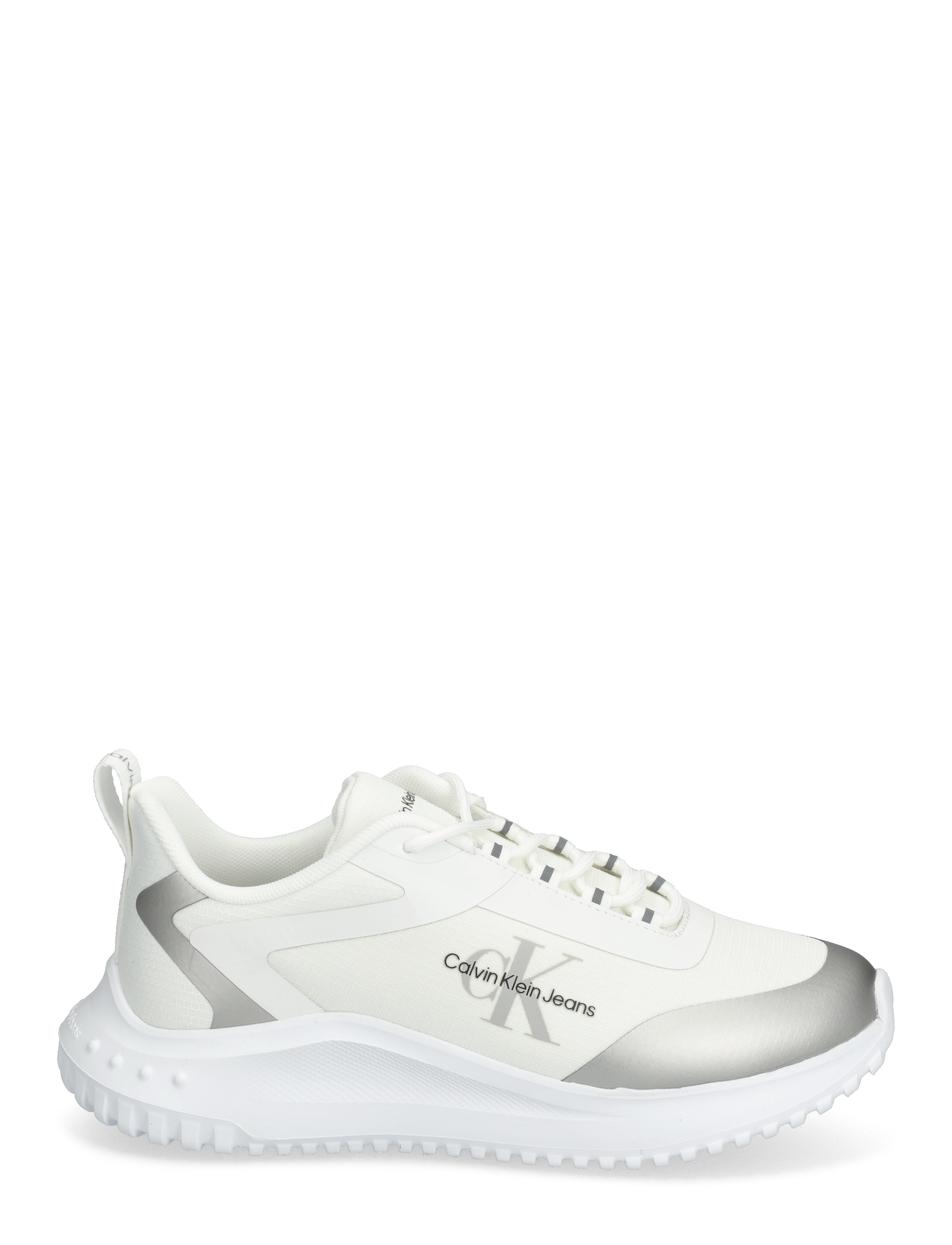 Calvin Klein - EVA RUNNER LOW LACE MIX ML WN - bright white/silver - 1