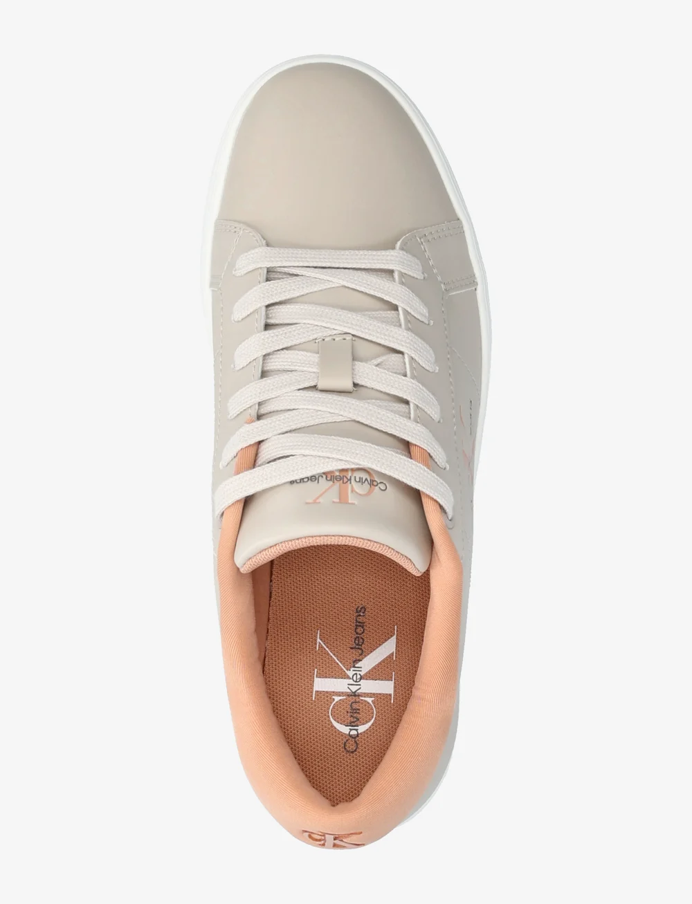 Calvin Klein - CLASSIC CUPSOLE LOWLACEUP LTH WN - niedrige sneakers - egghsell/dusty coral - 3