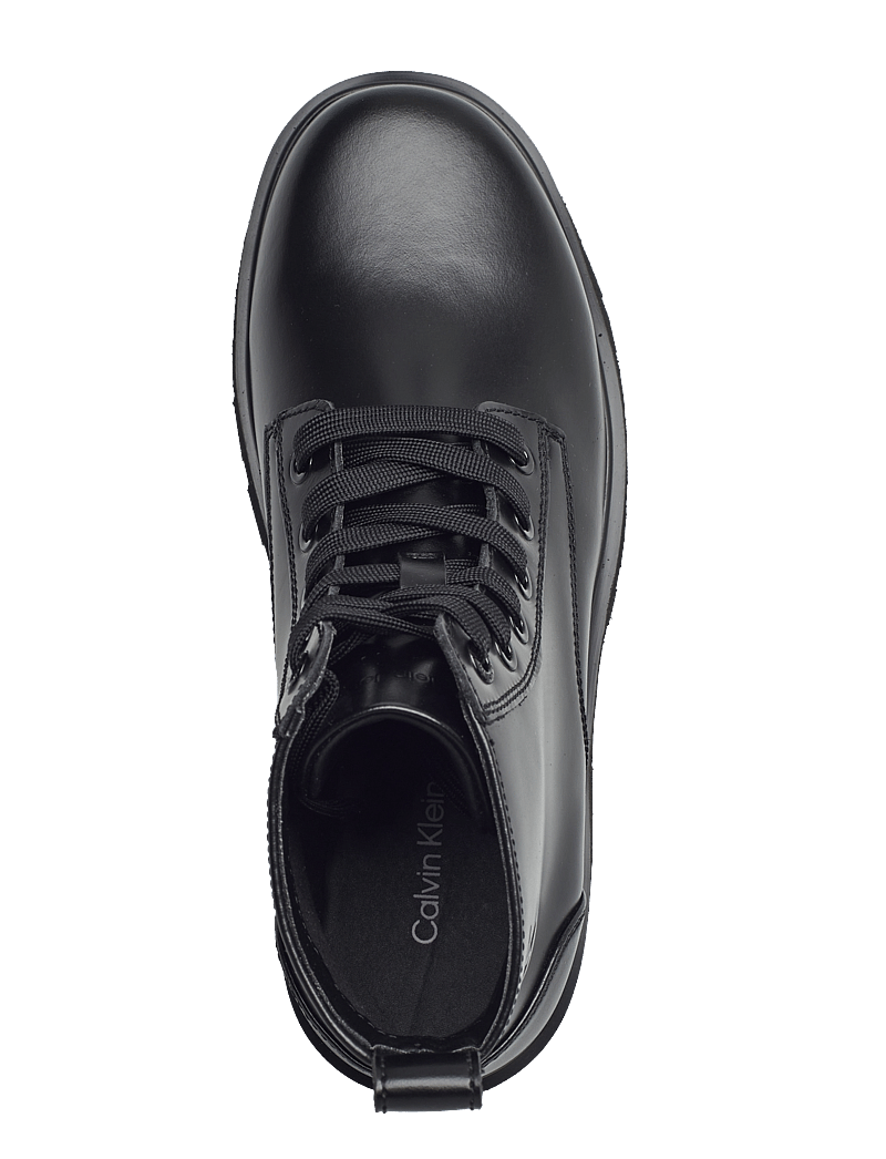 Calvin Klein Eva Boot Mid Laceup Mg Lth – flat ankle boots – shop at Booztlet