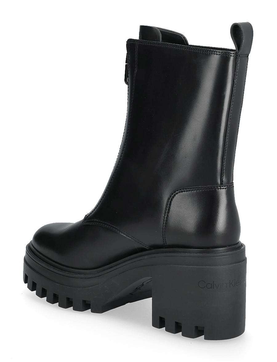 Calvin Klein - CHUNKY HEELED ZIP BOOT LTH - stövletter - triple black - 2