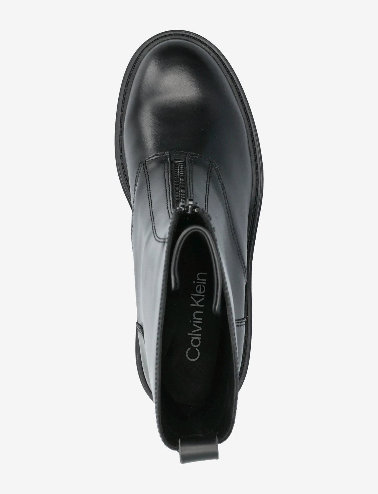 Calvin Klein - CHUNKY HEELED ZIP BOOT LTH - stövletter - triple black - 3
