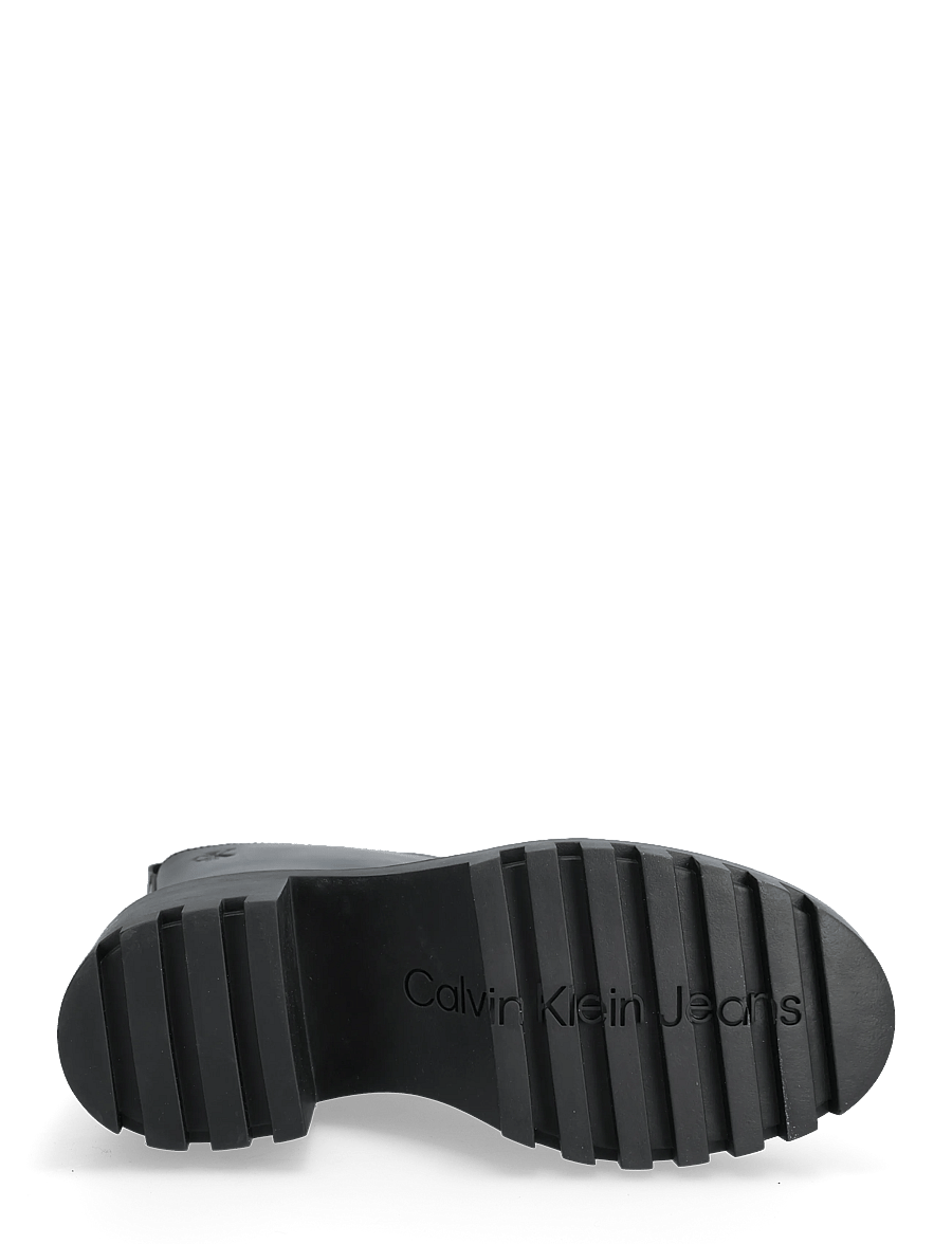 Calvin Klein - CHUNKY HEELED ZIP BOOT LTH - stövletter - triple black - 4