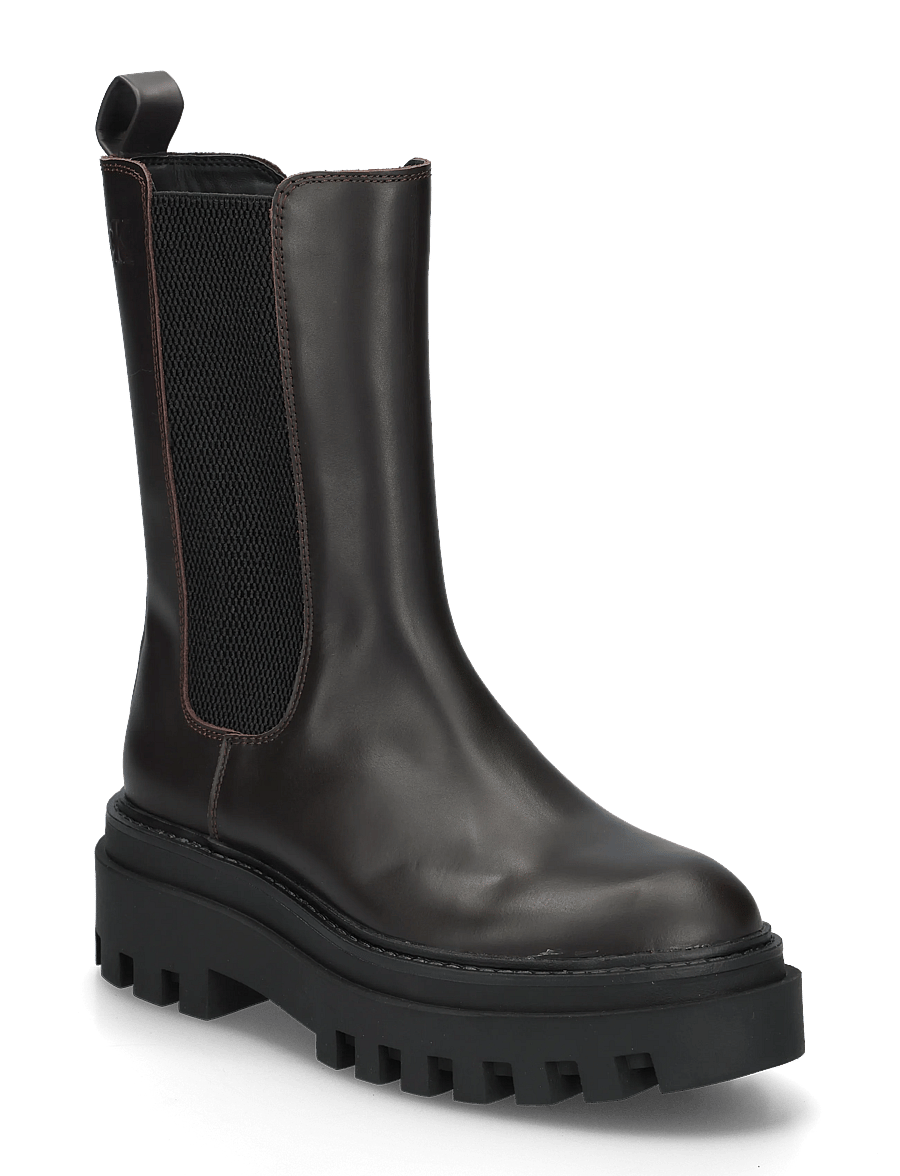 Calvin Klein - FLATFORM CHELSEA BOOT MG LTH - chelsea boots - dark brown - 0