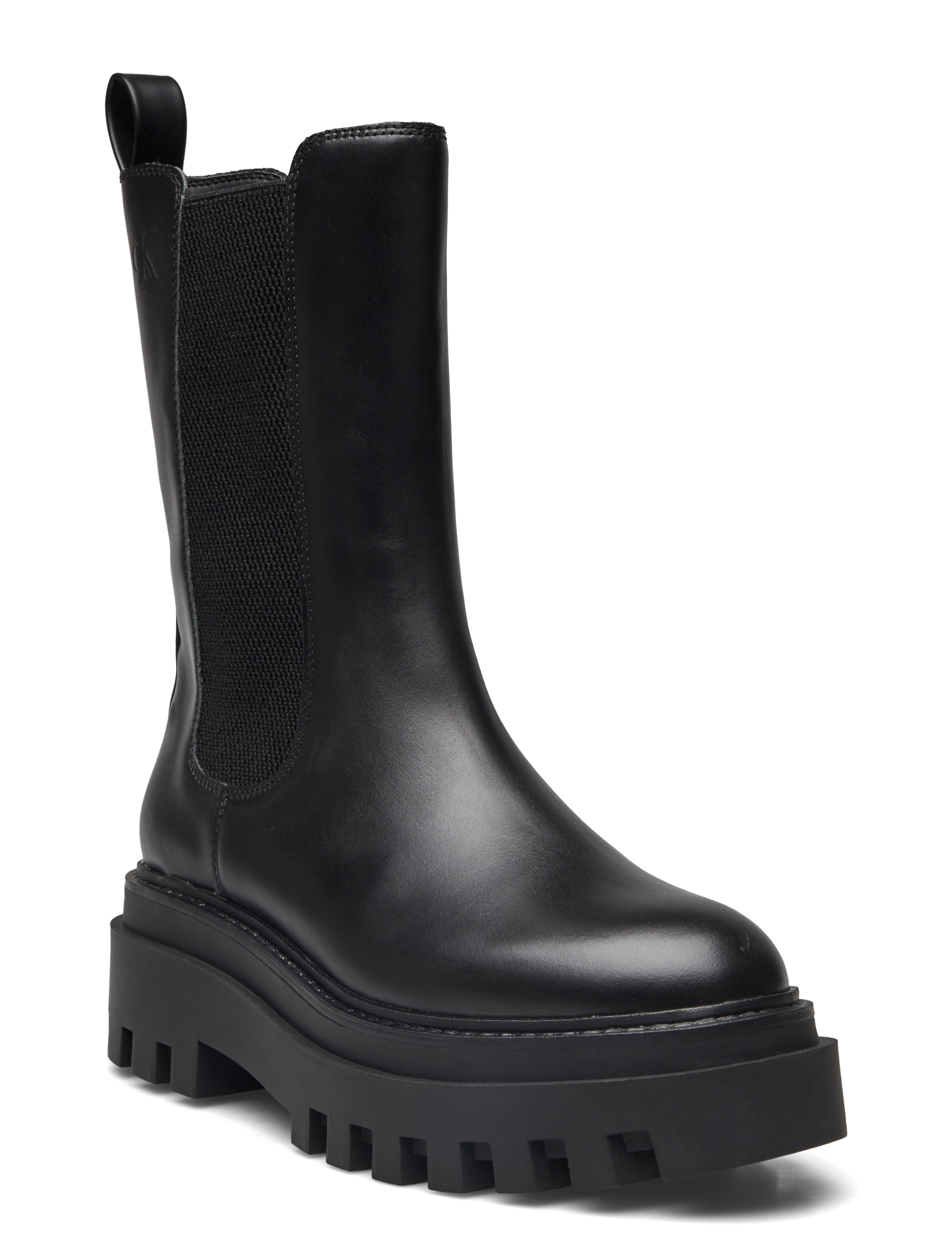 Calvin Klein FLATFORM CHELSEA BOOT MG LTH - Jalanõud - TRIPLE BLACK / black