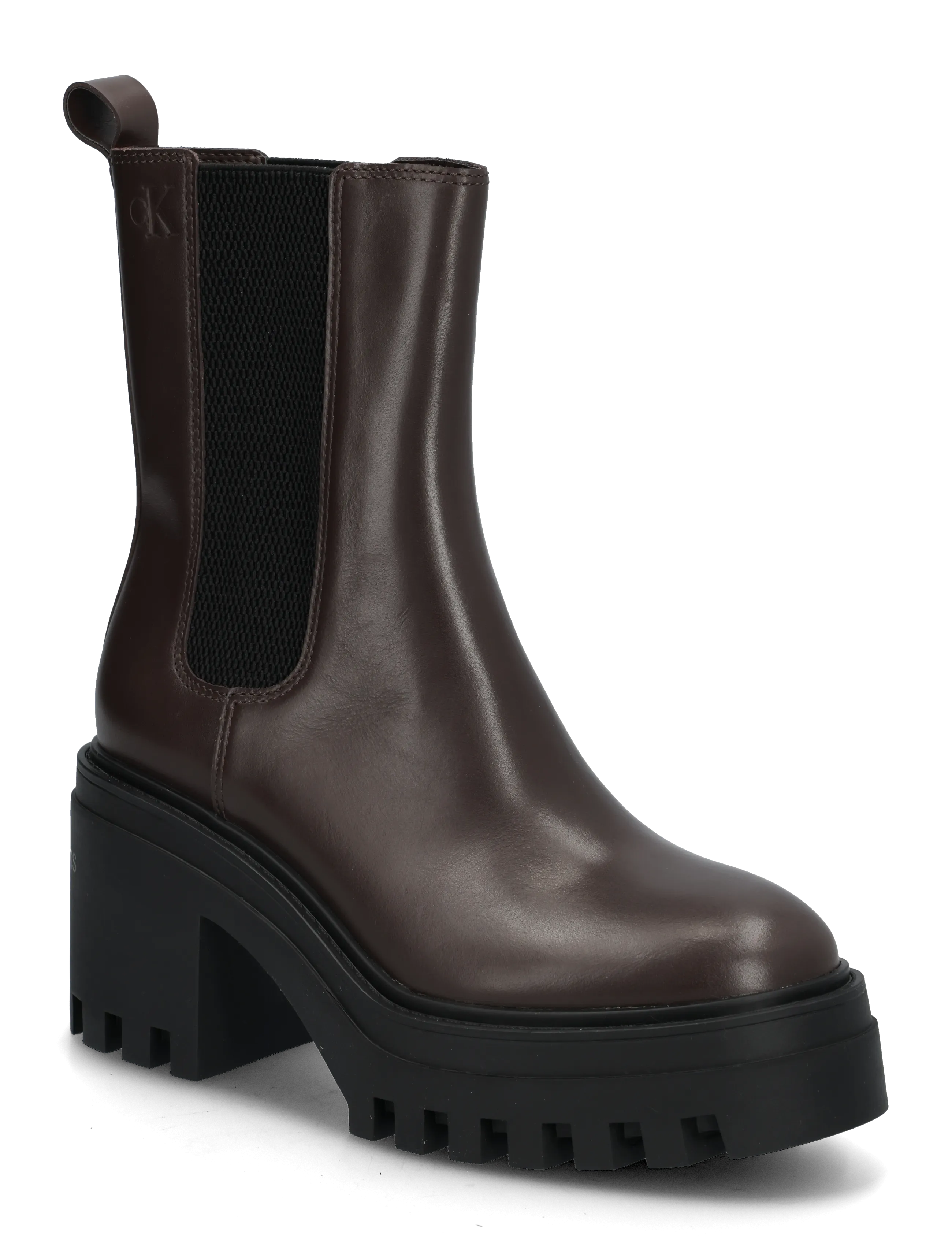 Calvin Klein CHUNKY HEELED CHELSEA LTH - Colours of the season - ROCKY BROWN / brown