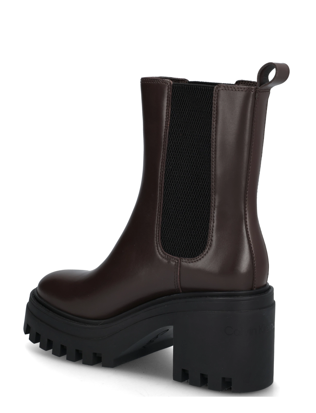 Calvin Klein - CHUNKY HEELED CHELSEA LTH - støvletter - rocky brown - 1