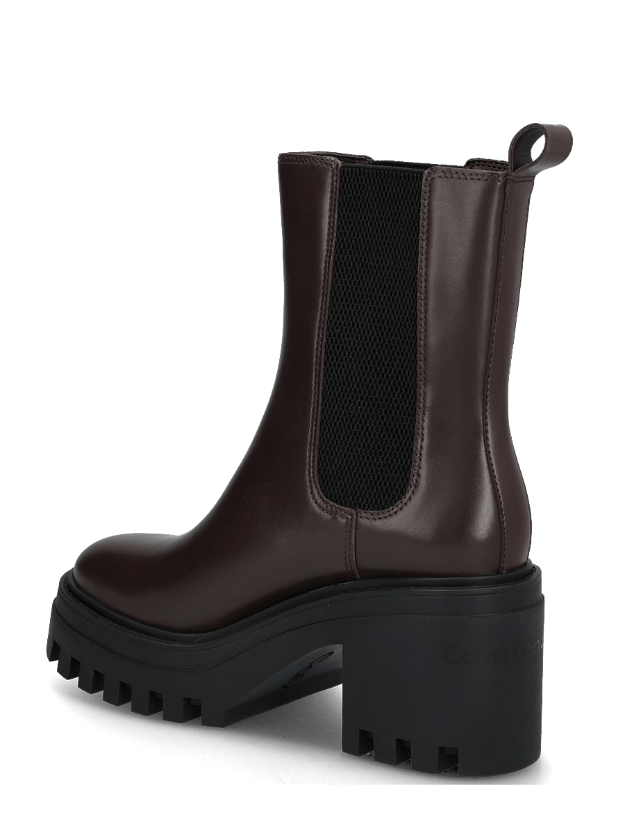 Calvin Klein - CHUNKY HEELED CHELSEA LTH - støvletter - rocky brown - 1