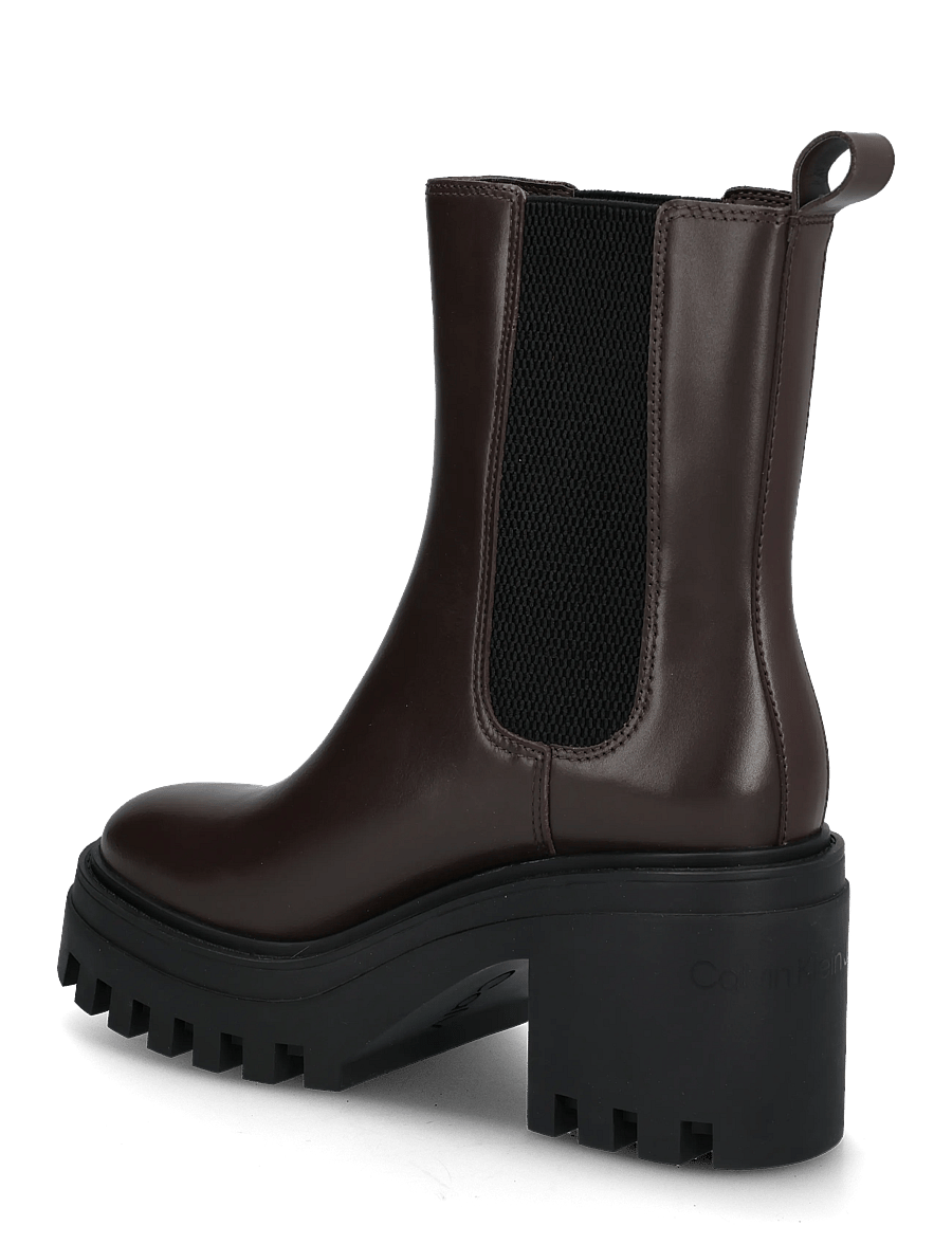 Calvin Klein - CHUNKY HEELED CHELSEA LTH - støvletter - rocky brown - 1