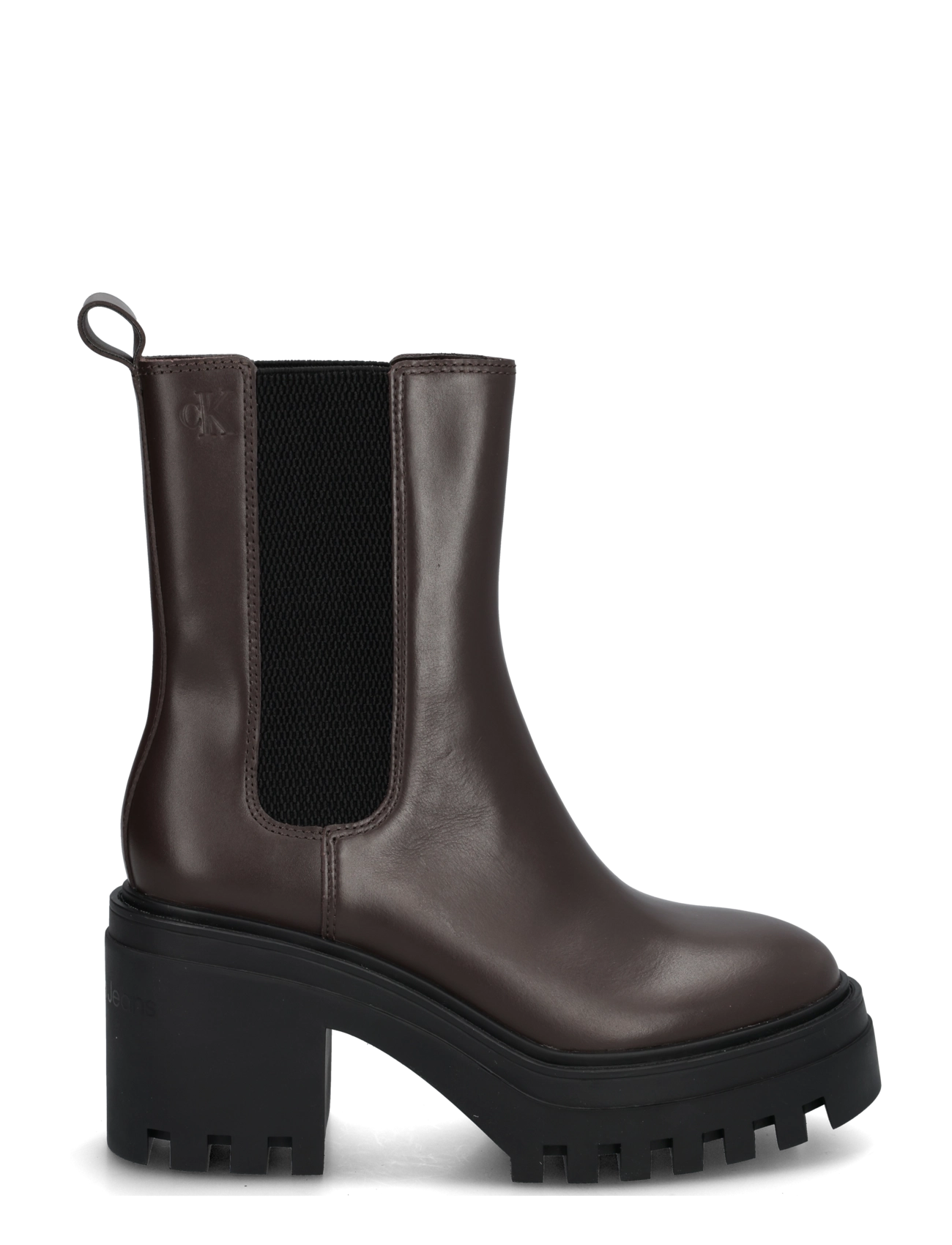 Calvin Klein - CHUNKY HEELED CHELSEA LTH - støvletter - rocky brown - 2