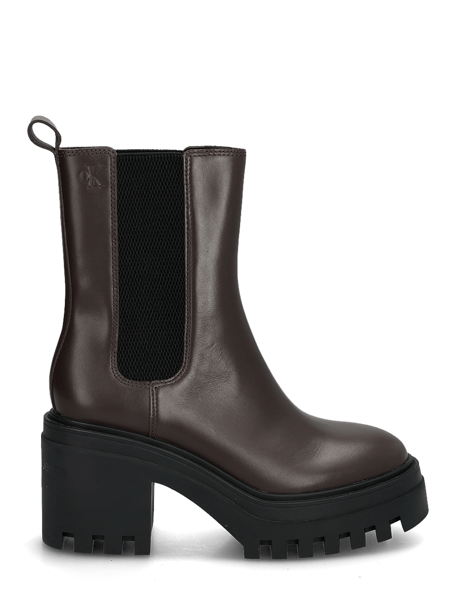 Calvin Klein - CHUNKY HEELED CHELSEA LTH - støvletter - rocky brown - 2