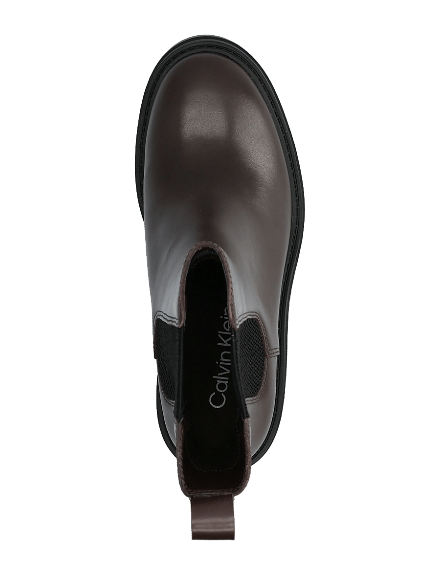 Calvin Klein - CHUNKY HEELED CHELSEA LTH - støvletter - rocky brown - 3