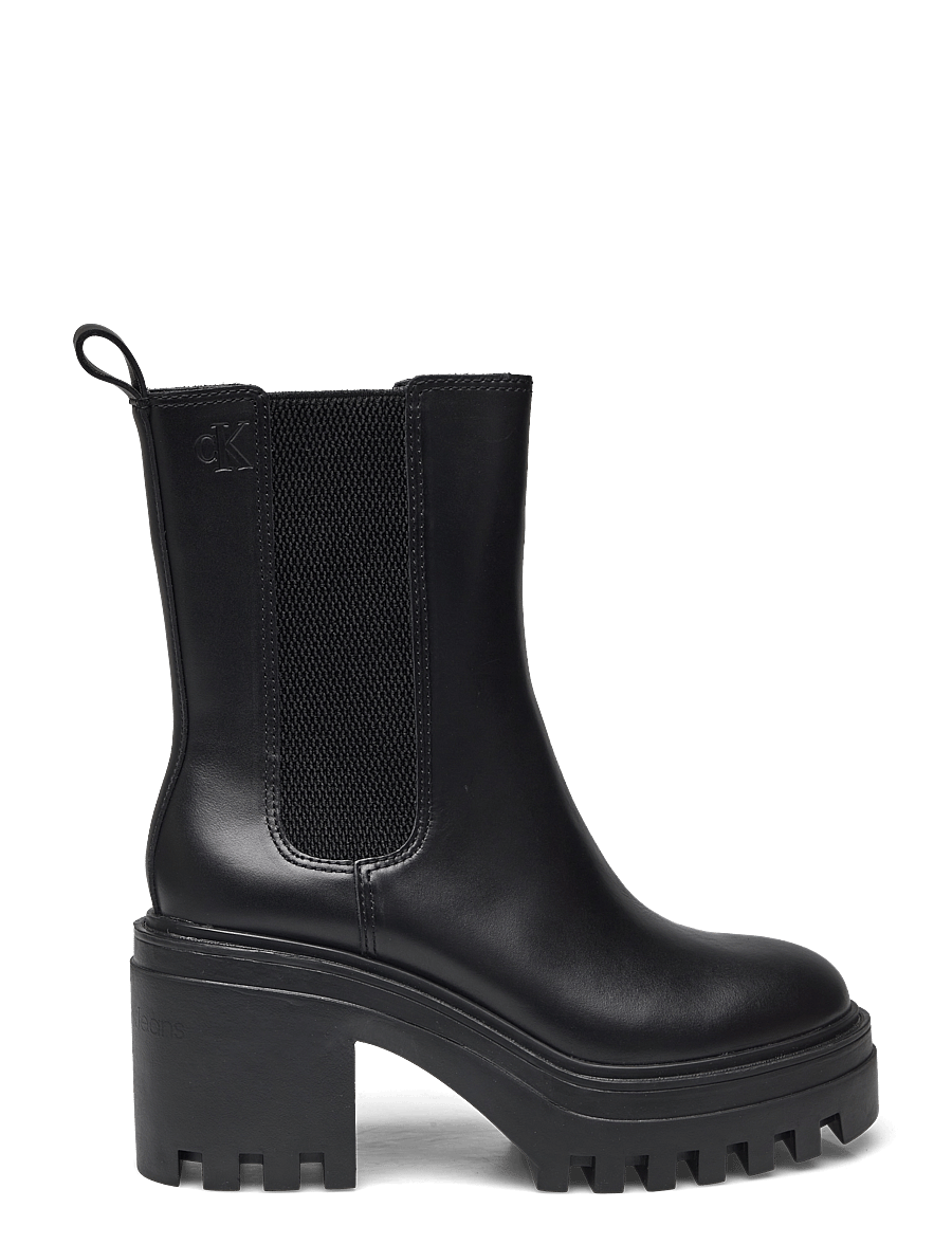 Calvin Klein - CHUNKY HEELED CHELSEA LTH - stövletter - triple black - 1