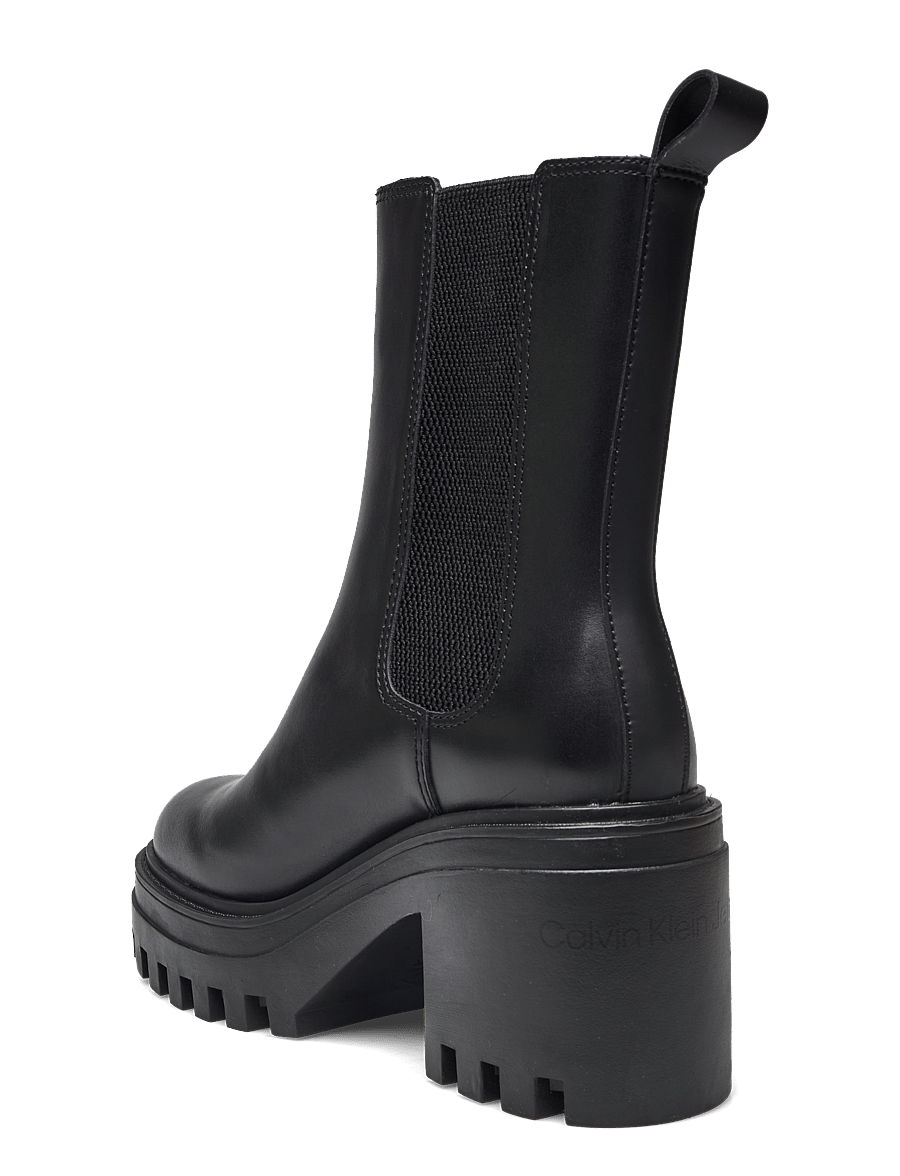 Calvin Klein - CHUNKY HEELED CHELSEA LTH - stövletter - triple black - 2