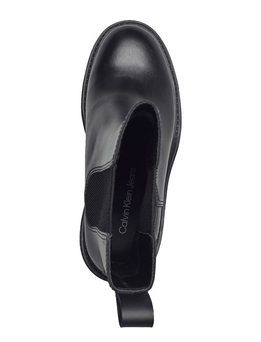 Calvin Klein - CHUNKY HEELED CHELSEA LTH - stövletter - triple black - 3