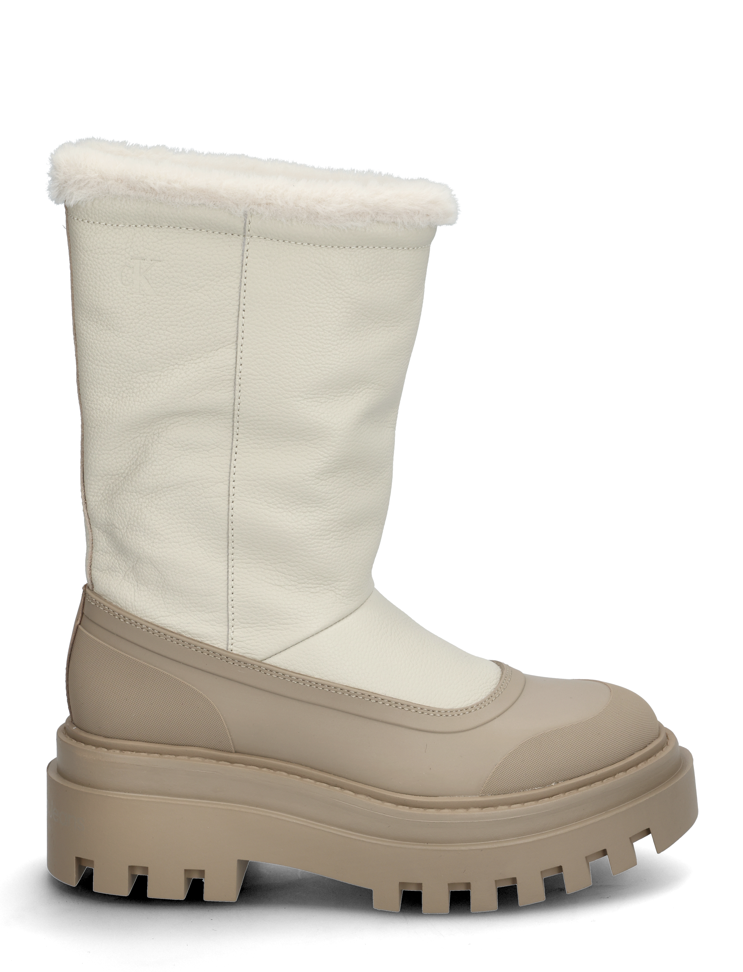 Calvin Klein - FLATFORM CHELSEA BOOT PADDED - kvinder - eggshell/savannah tan - 1