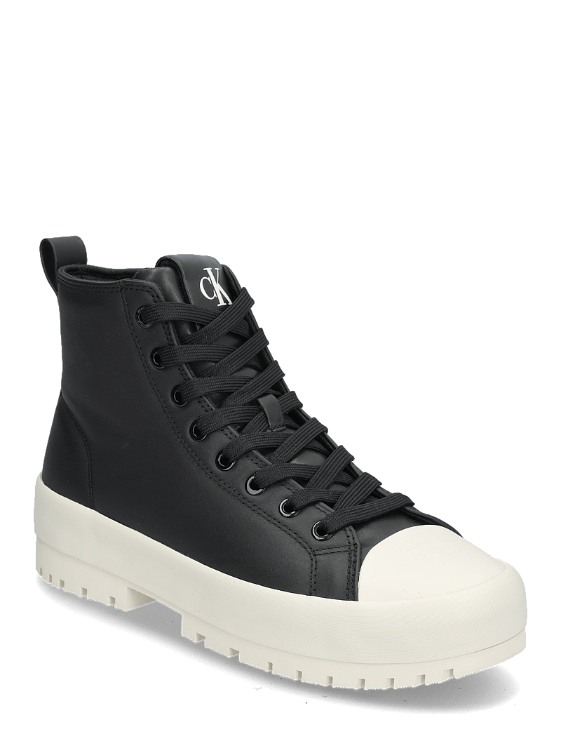 Calvin Klein Black High Top Leather Shoes Calvin Klein Lugged