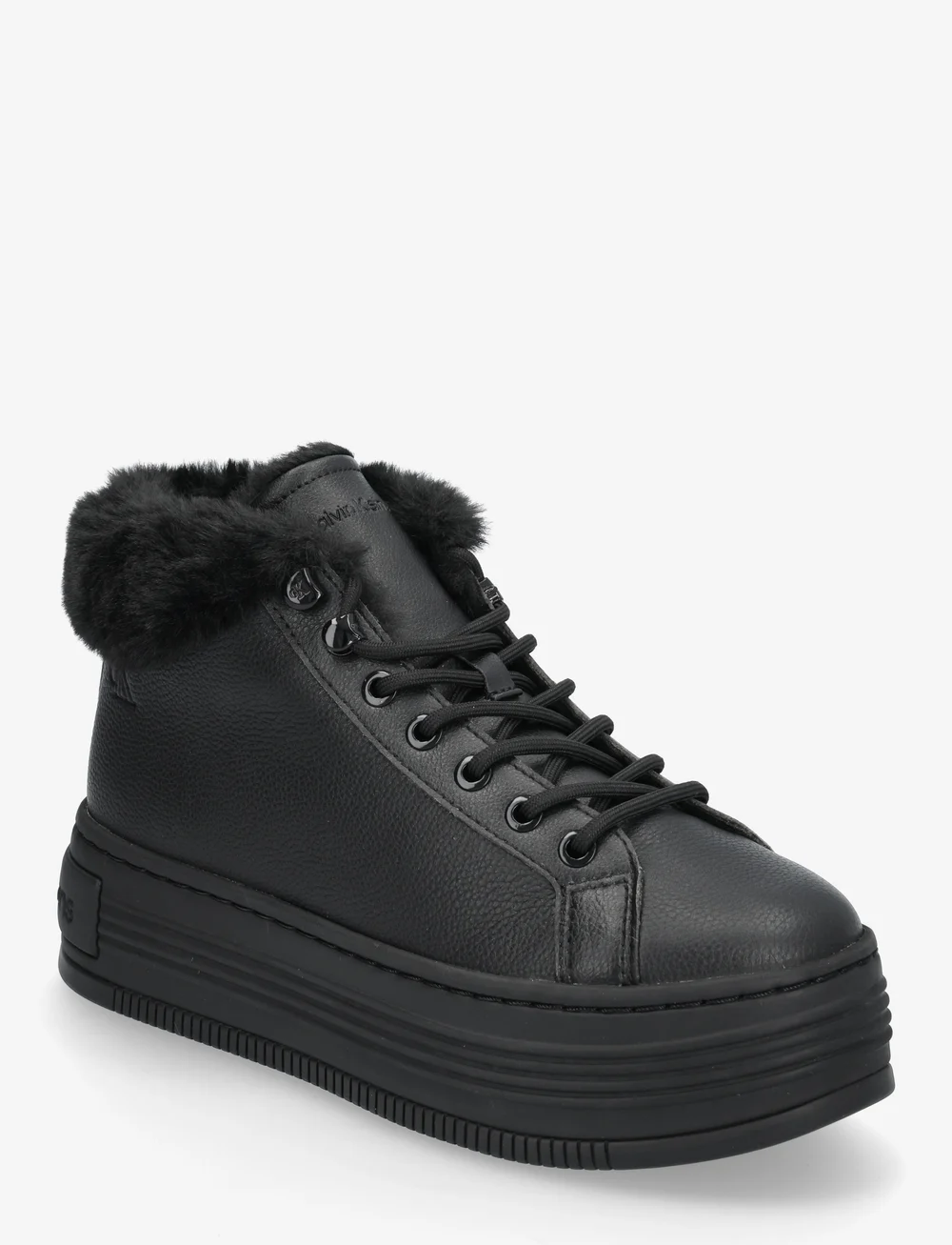 Calvin Klein - BOLD PLATF LOW LACEUP MG LTH - winterschoenen - triple black - 0