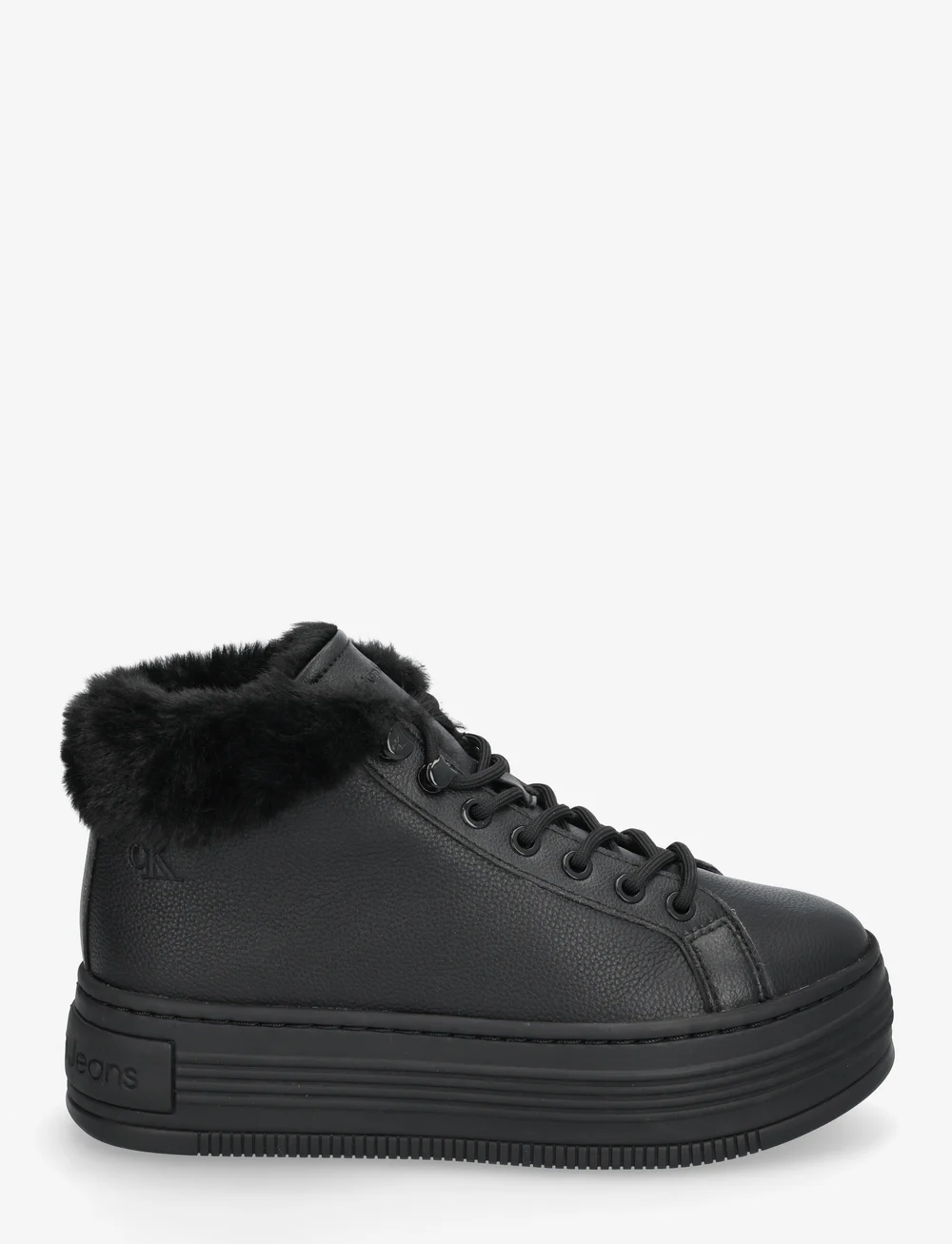 Calvin Klein - BOLD PLATF LOW LACEUP MG LTH - winterschoenen - triple black - 1