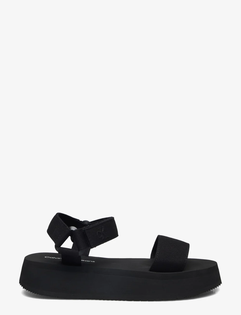 Calvin Klein - SANDAL VELCRO WEBBING MG - platvorm sandaalid - triple black - 1