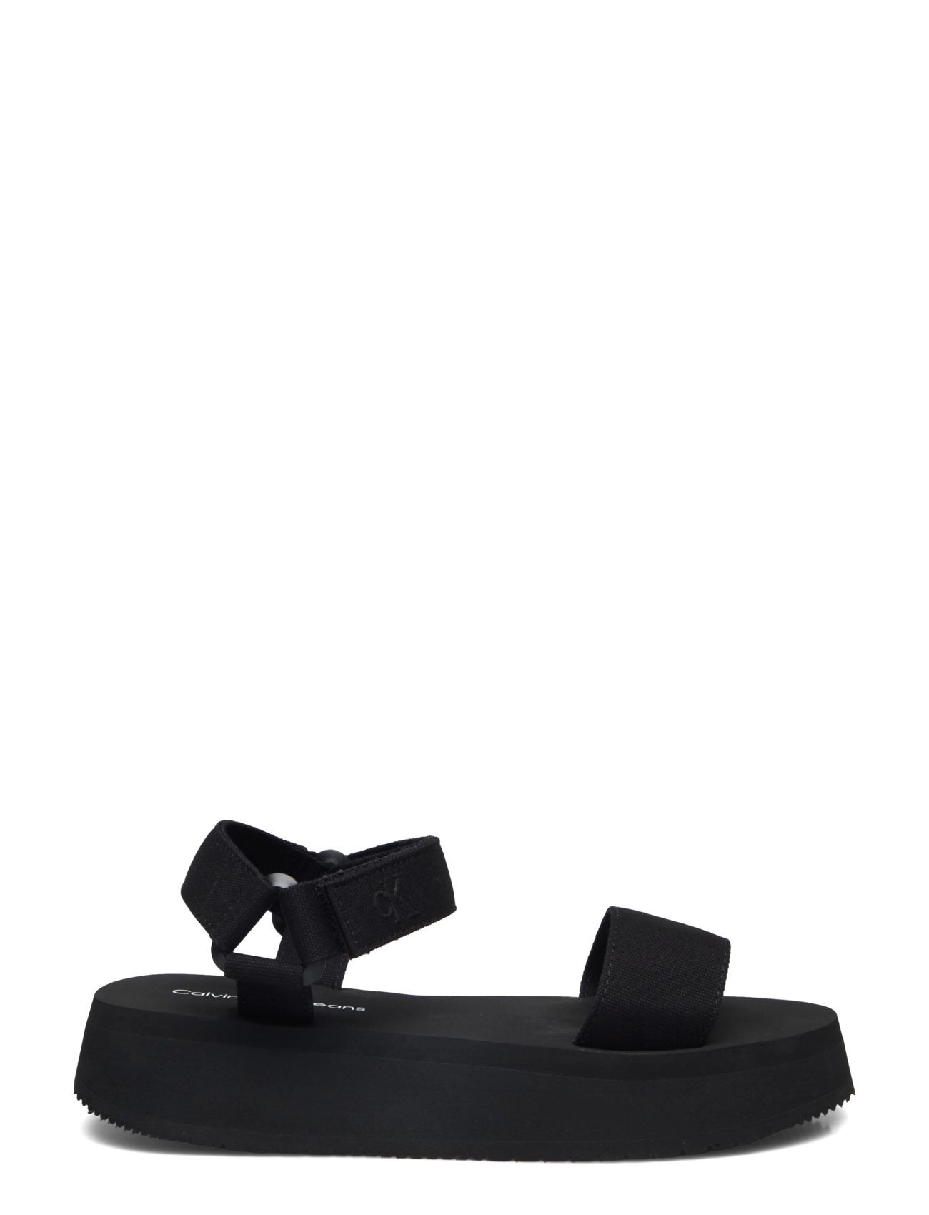 Calvin Klein - SANDAL VELCRO WEBBING MG - platvorm sandaalid - triple black - 1