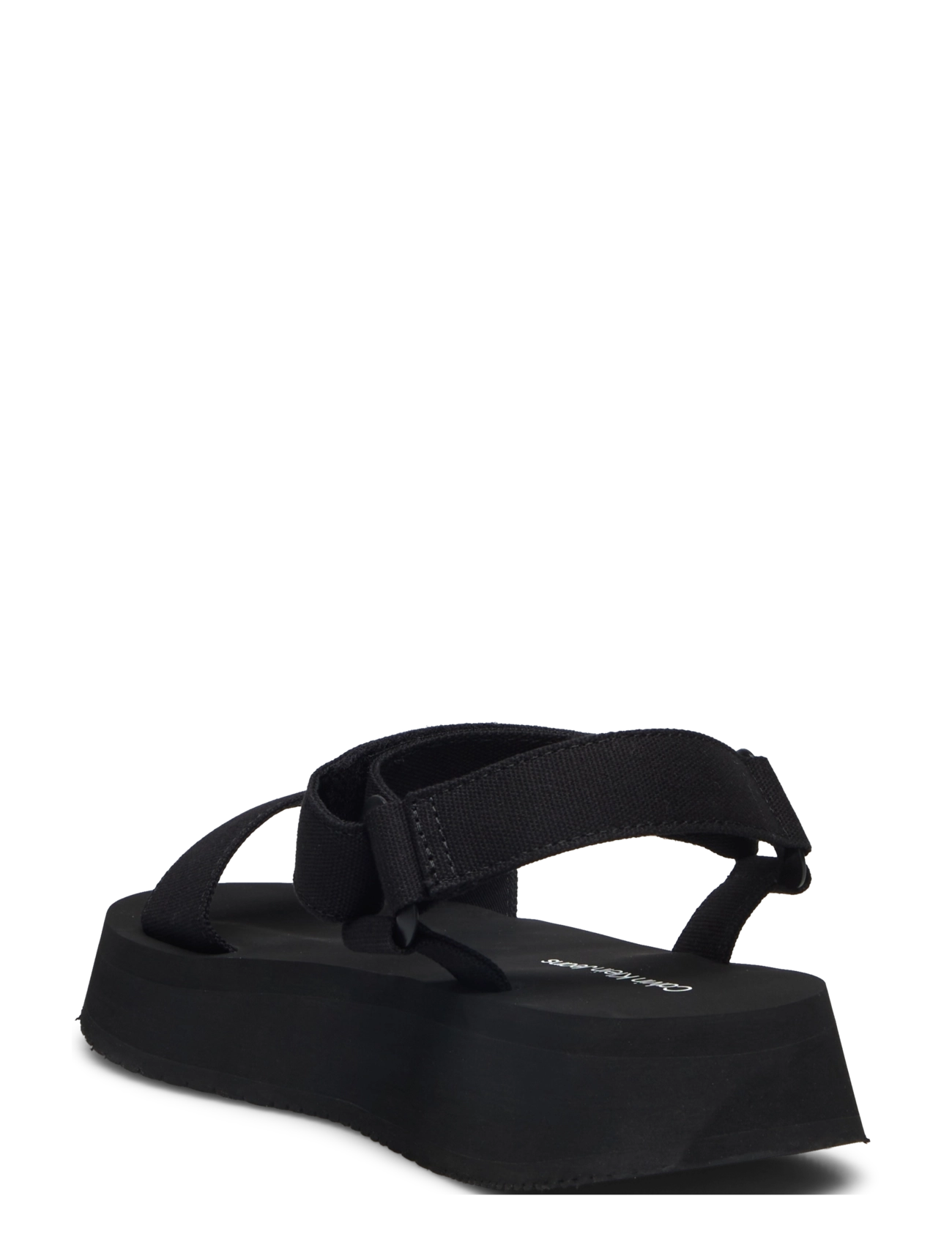 Calvin Klein - SANDAL VELCRO WEBBING MG - platvorm sandaalid - triple black - 2