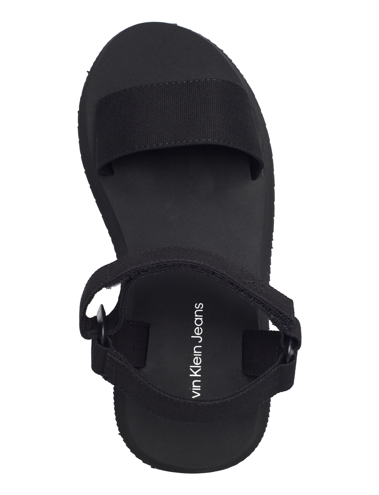 Calvin Klein - SANDAL VELCRO WEBBING MG - platvorm sandaalid - triple black - 3