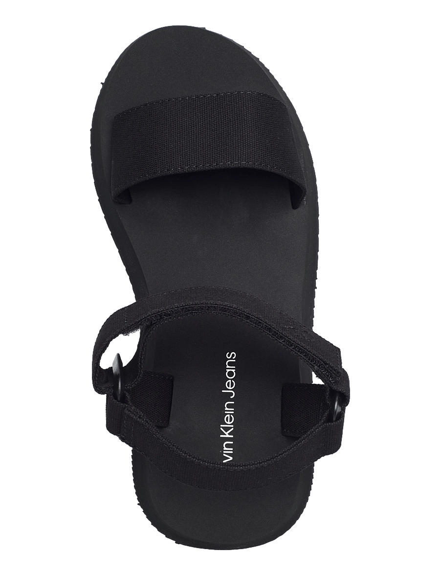Calvin Klein - SANDAL VELCRO WEBBING MG - plateau-sandalen - triple black - 3