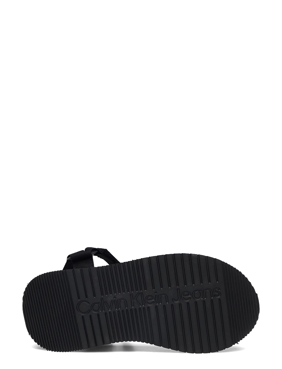 Calvin Klein - SANDAL VELCRO WEBBING MG - plateau-sandalen - triple black - 4