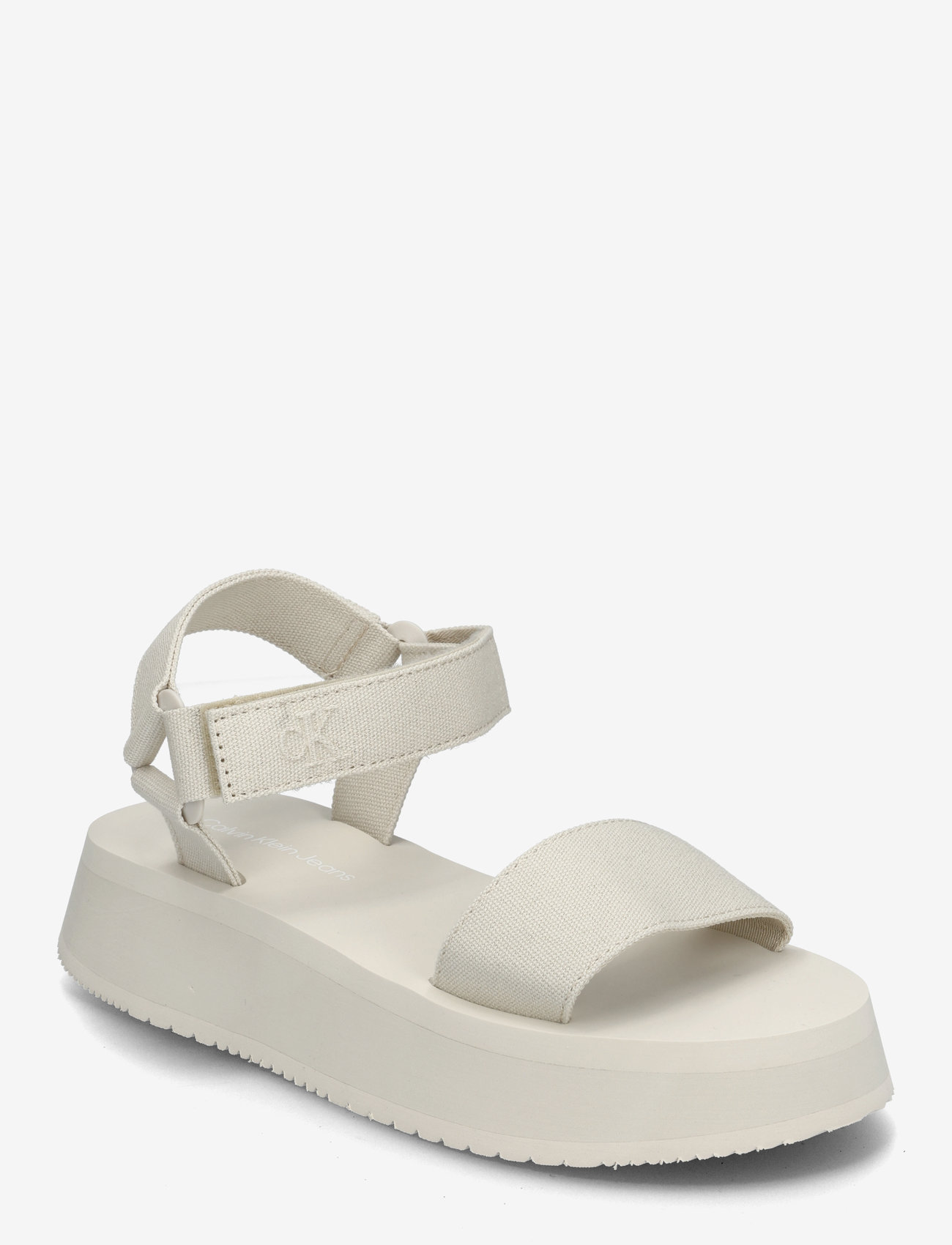 Calvin Klein - SANDAL VELCRO WEBBING MG - platåsandaler - triple turtle dove - 0
