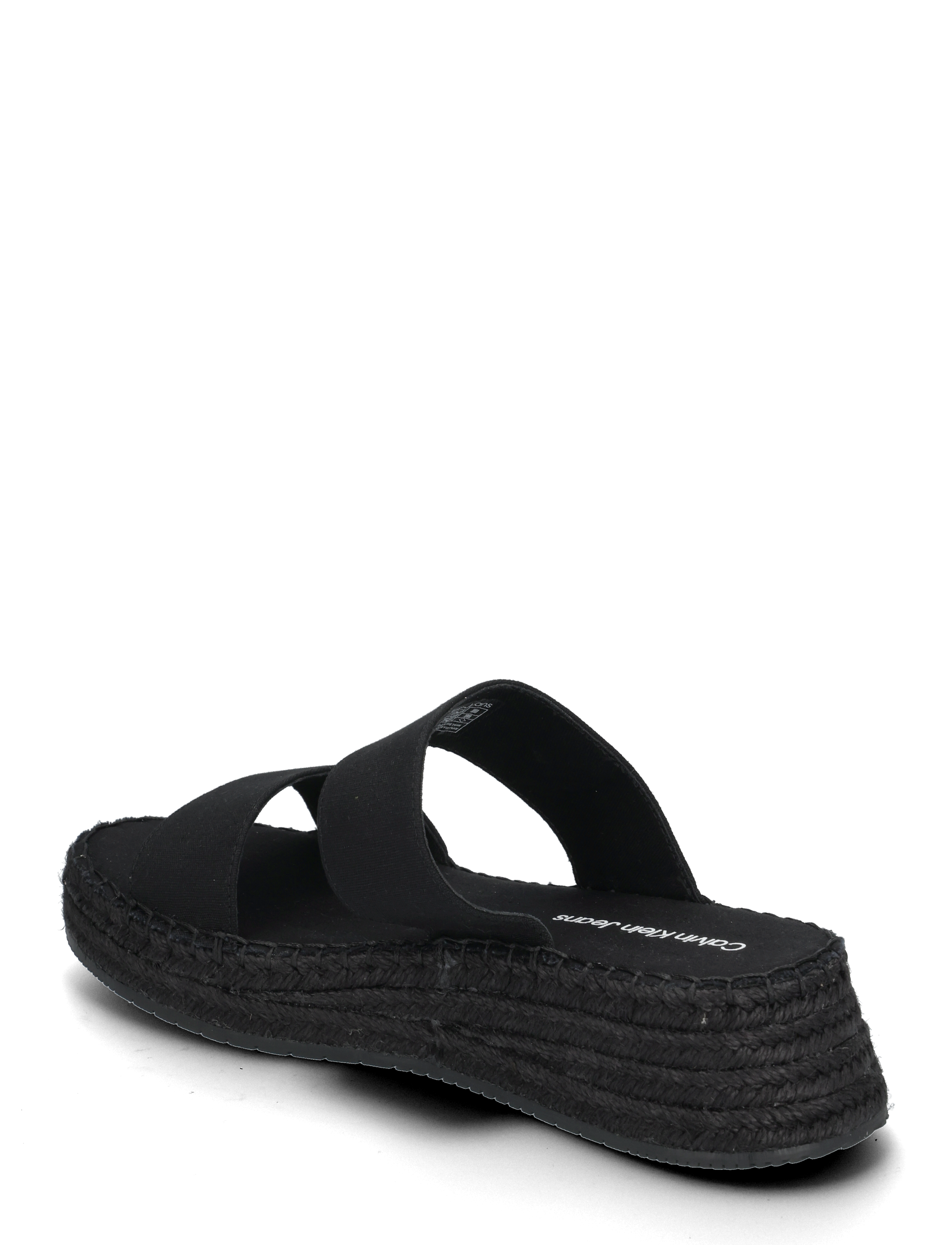 Calvin Klein - SPORTY ROPE MG LTH WEBBING - plateau-sandalen - triple black - 2
