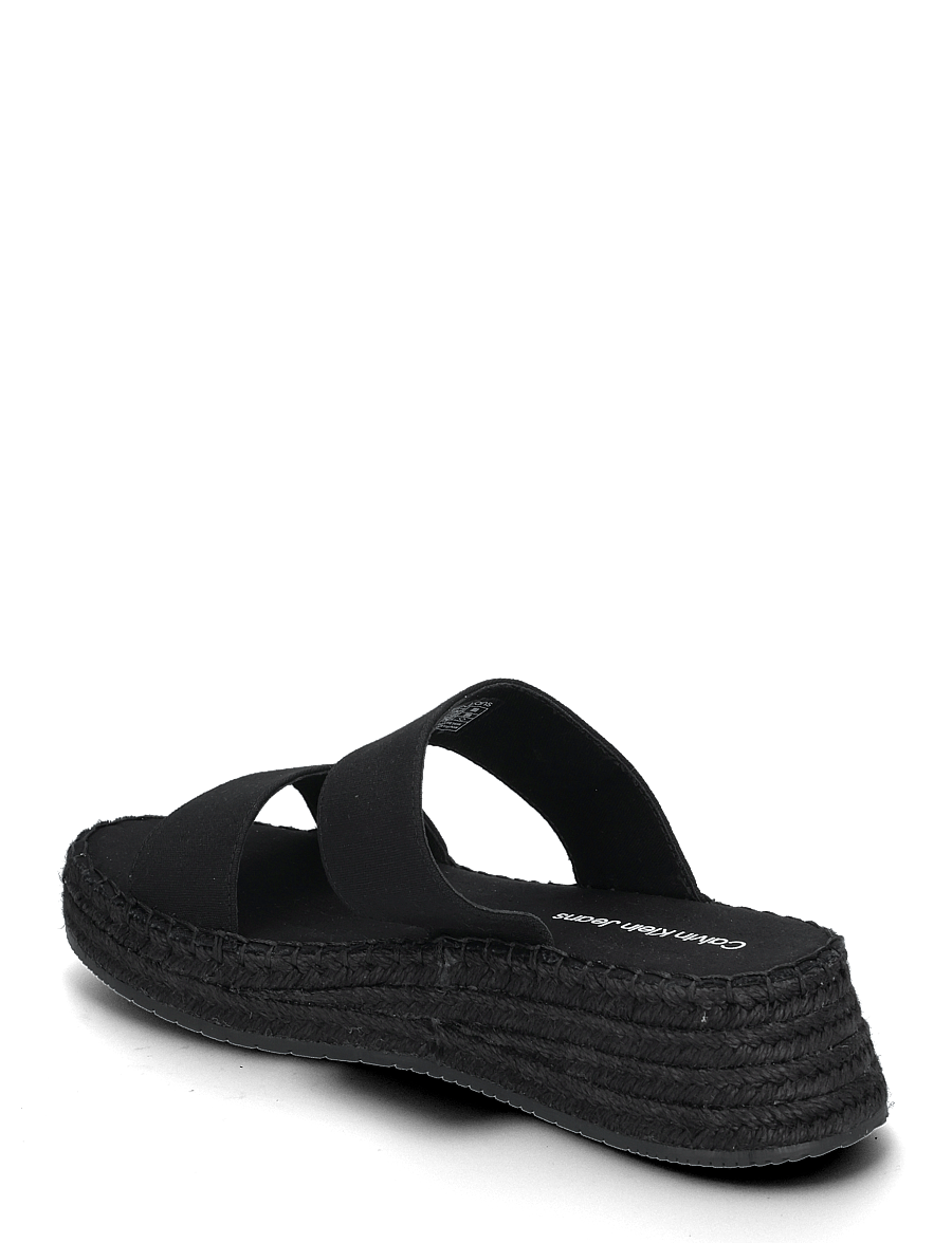 Calvin Klein - SPORTY ROPE MG LTH WEBBING - plateau-sandalen - triple black - 2