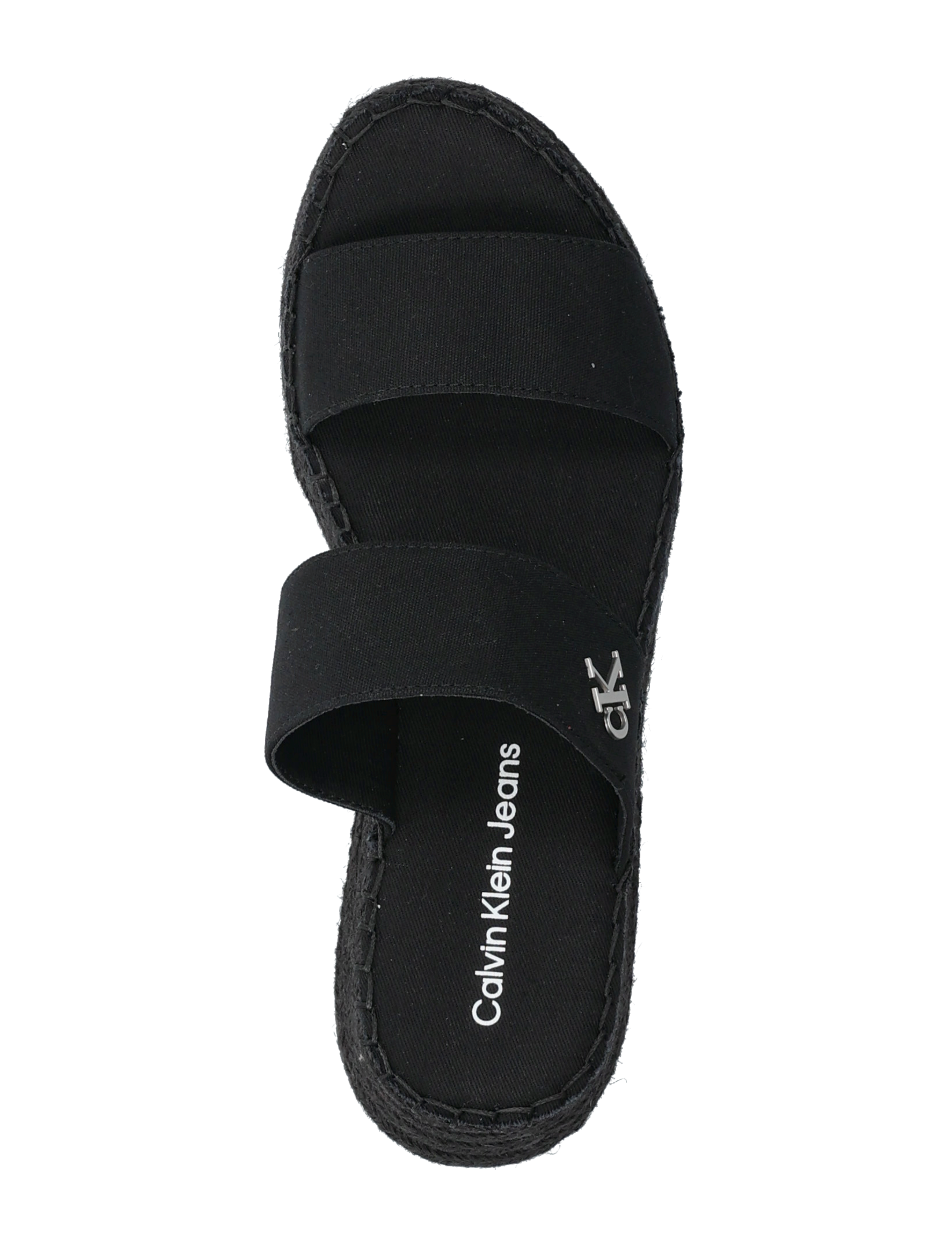 Calvin Klein - SPORTY ROPE MG LTH WEBBING - plateau-sandalen - triple black - 3