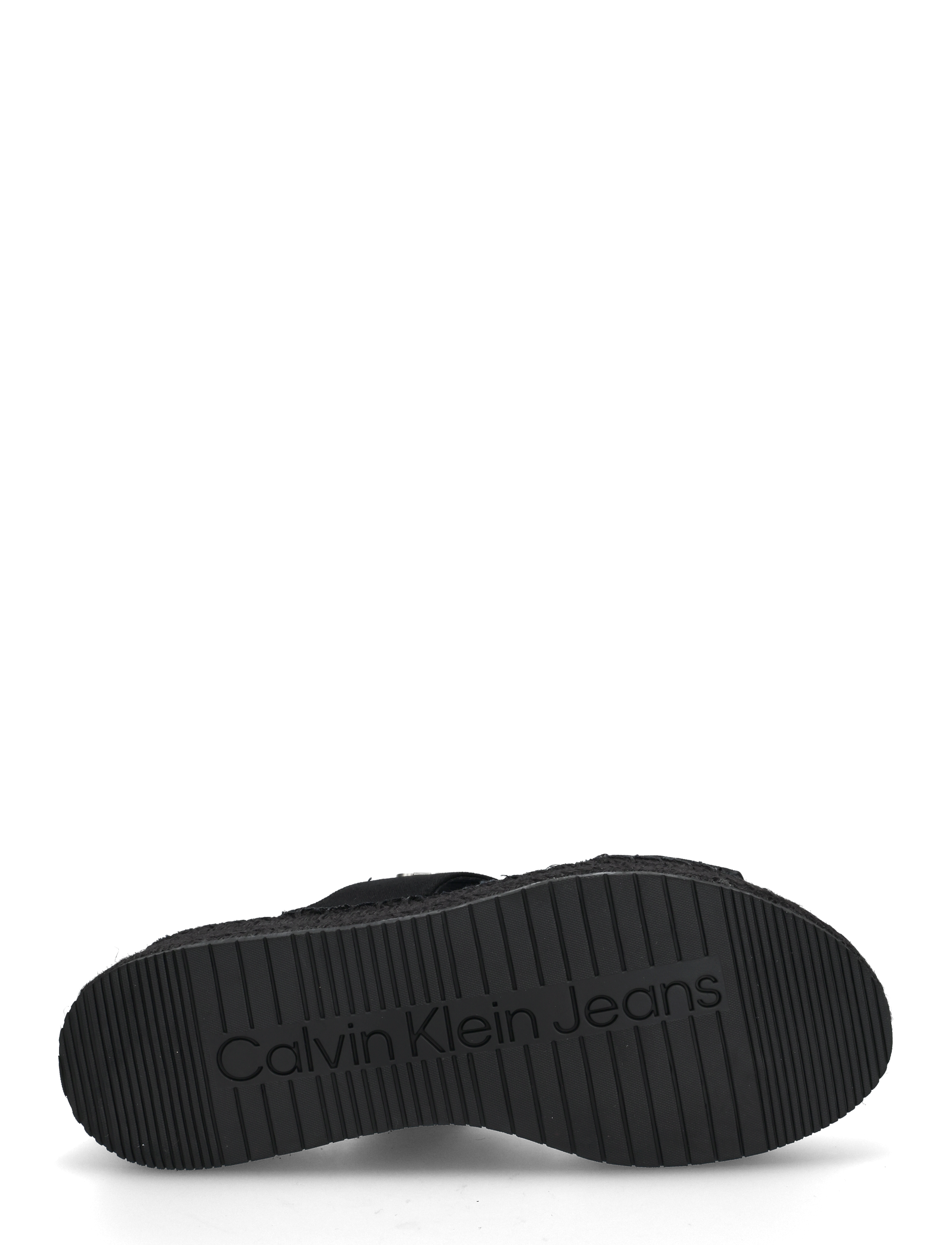 Calvin Klein - SPORTY ROPE MG LTH WEBBING - plateau-sandalen - triple black - 4