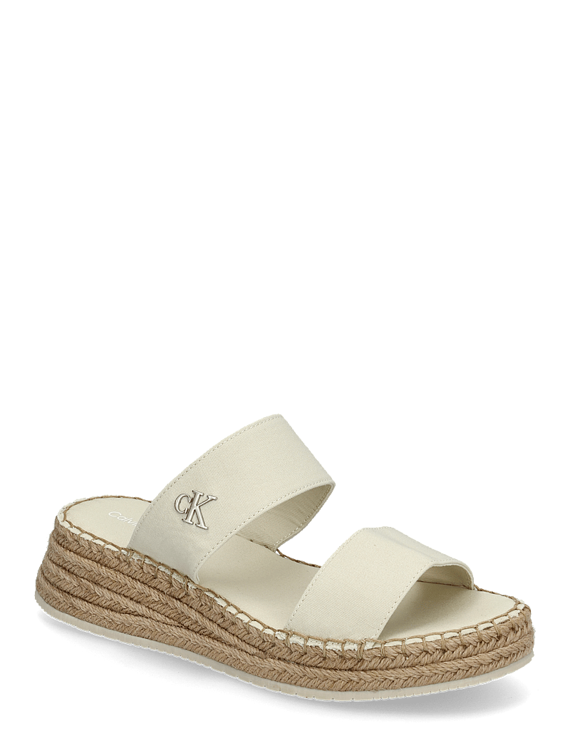 Calvin Klein - SPORTY ROPE MG LTH WEBBING - platåsandaler - turtle dove - 0