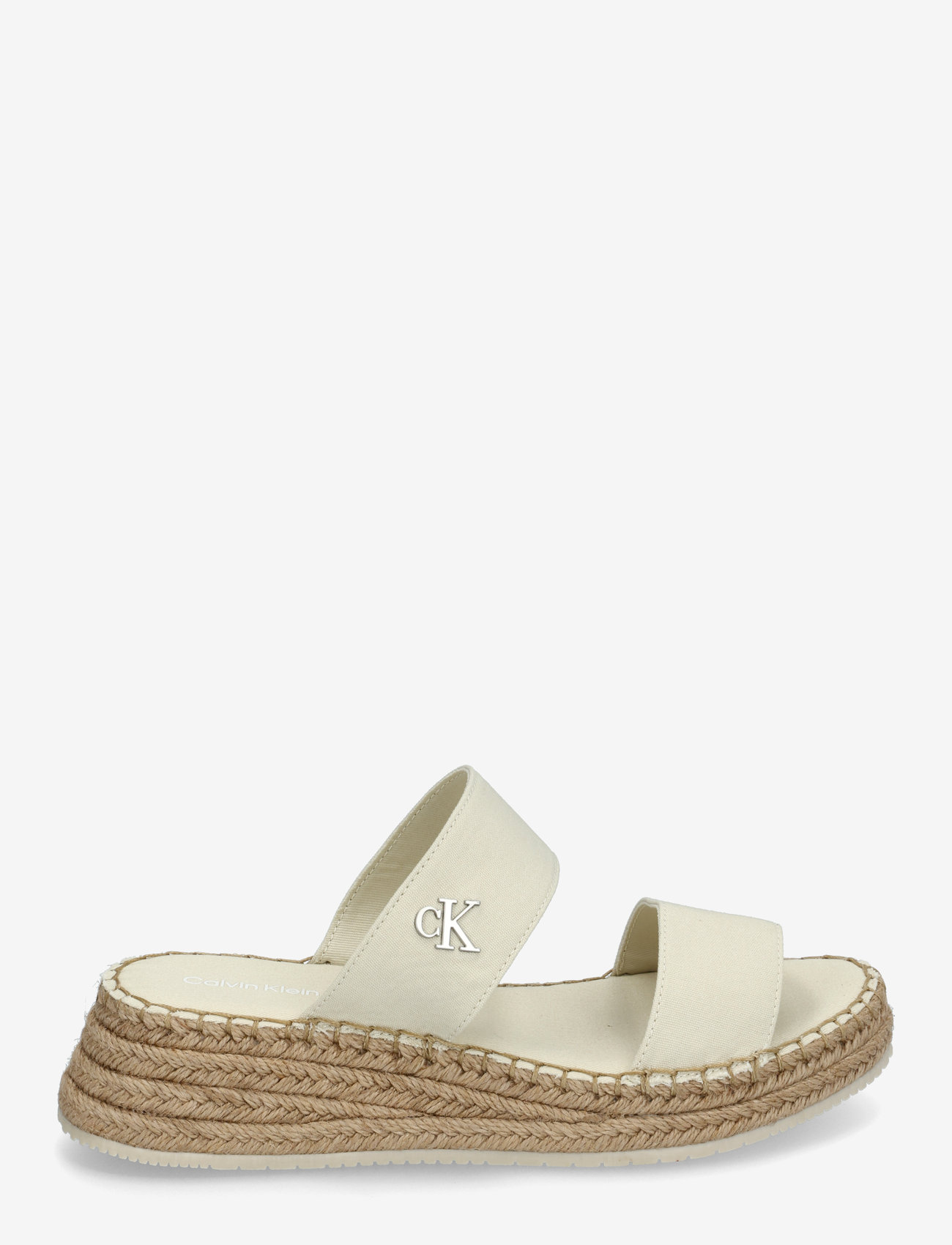 Calvin Klein - SPORTY ROPE MG LTH WEBBING - platåsandaler - turtle dove - 1
