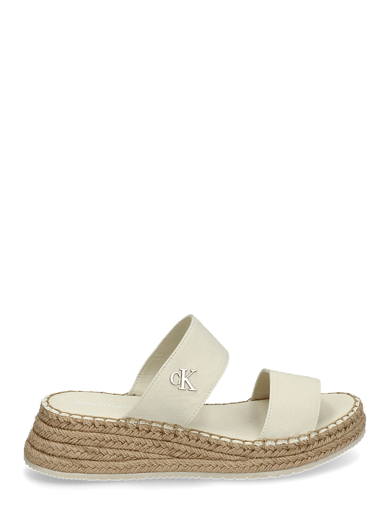 Calvin Klein - SPORTY ROPE MG LTH WEBBING - platåsandaler - turtle dove - 1