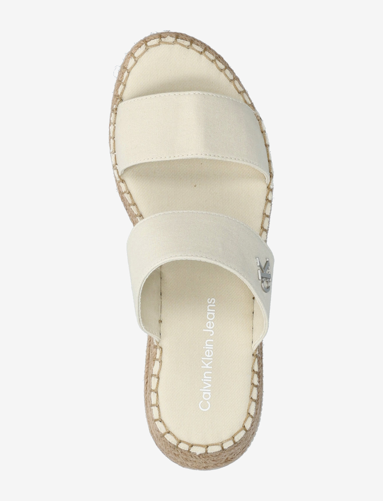 Calvin Klein - SPORTY ROPE MG LTH WEBBING - platåsandaler - turtle dove - 3