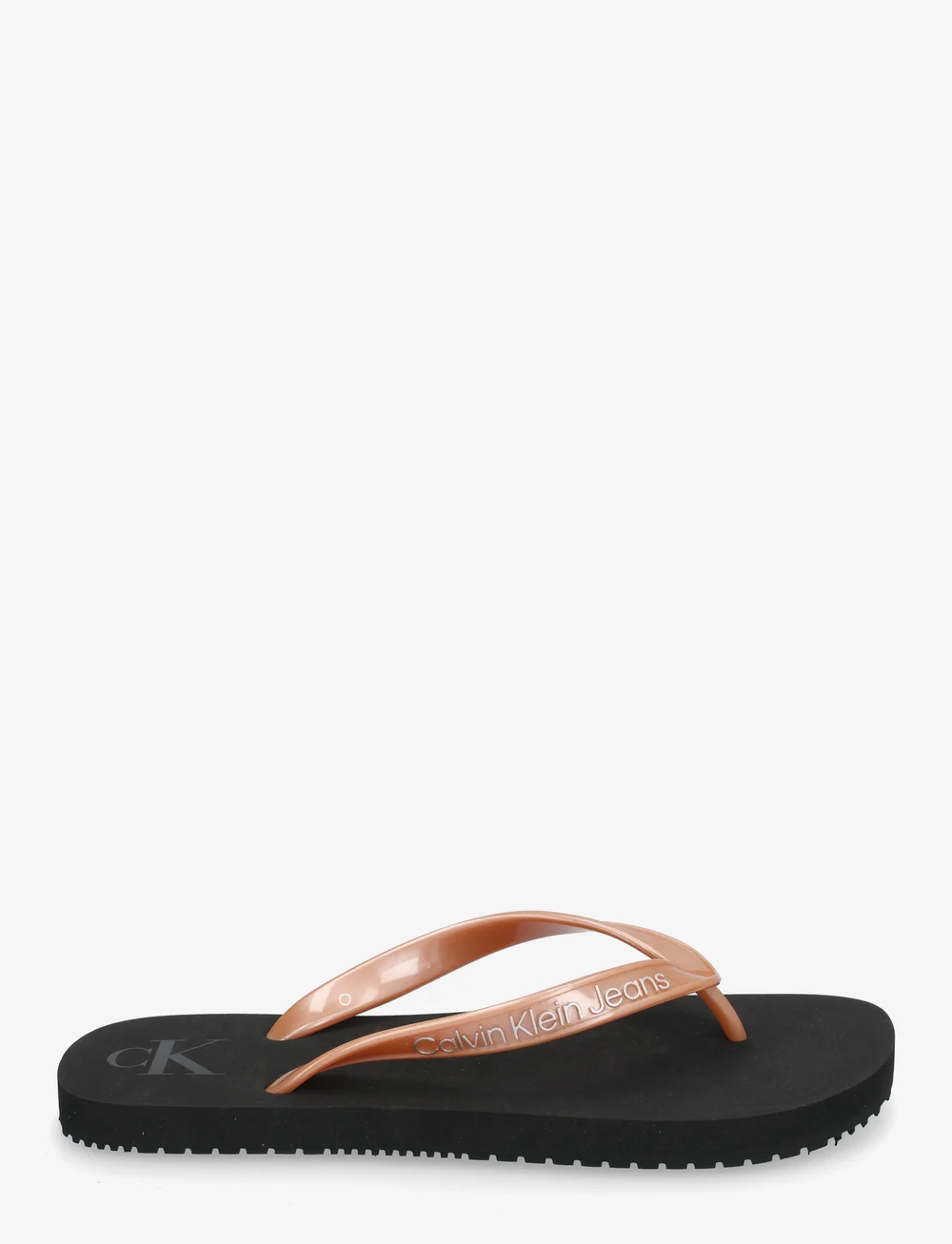 Calvin Klein - BEACH SANDAL MONOLOGO TPU - plätud - black/dusty coral - 1