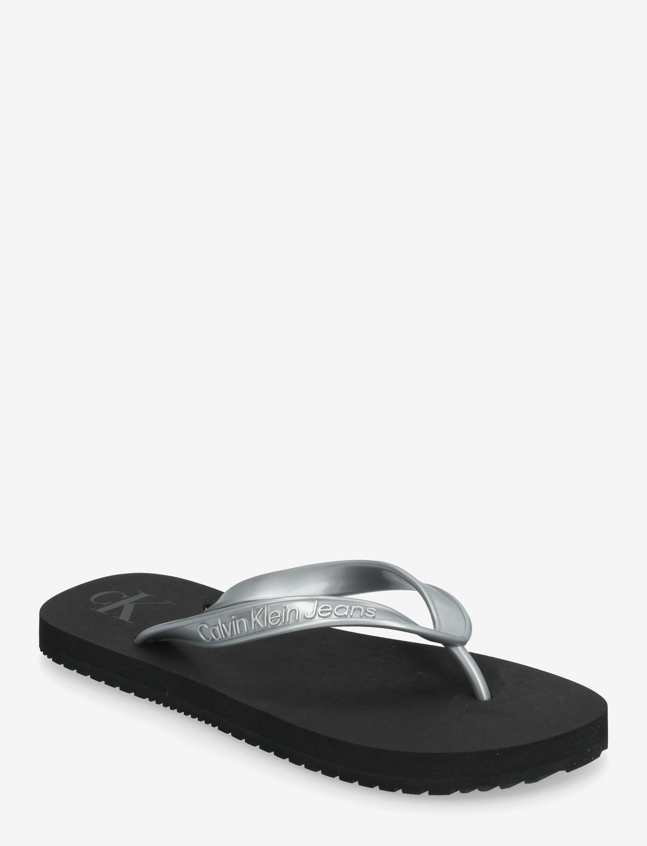 Calvin Klein - BEACH SANDAL MONOLOGO TPU - flip flops - black/silver - 0