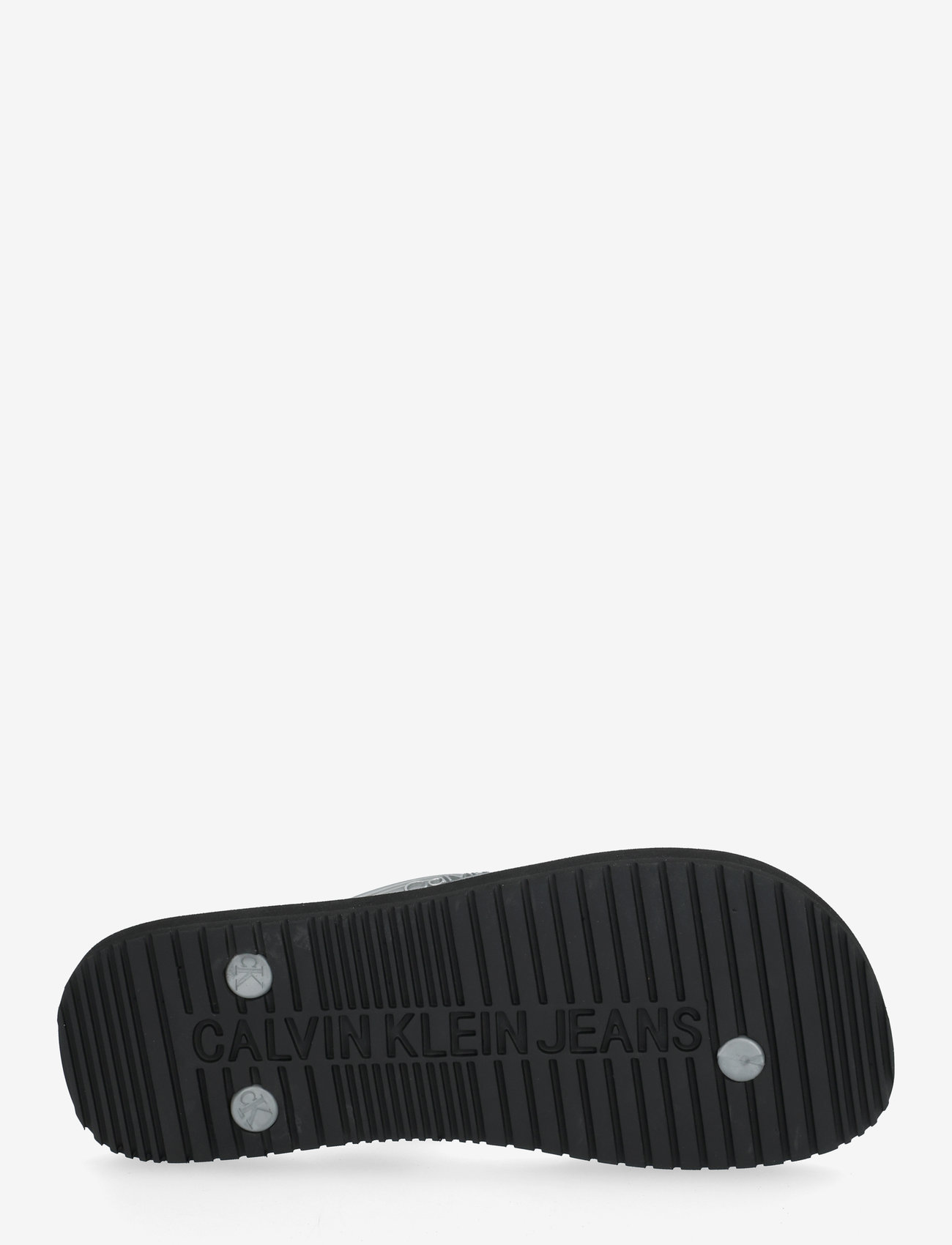 Calvin Klein - BEACH SANDAL MONOLOGO TPU - flip flops - black/silver - 4