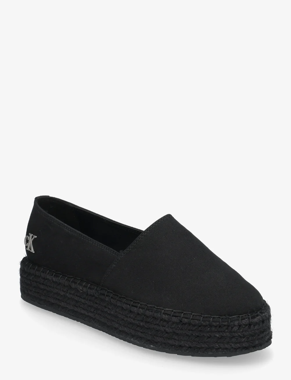 Calvin Klein - FLATFORM ESDPARILLE MG/HDW - espadrilles - triple black - 0