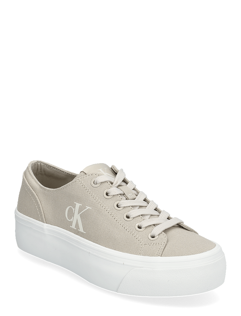 Calvin Klein - VULC FLATFORM LOW CANVAS MG - konfirmation - eggshell/creamy white - 0