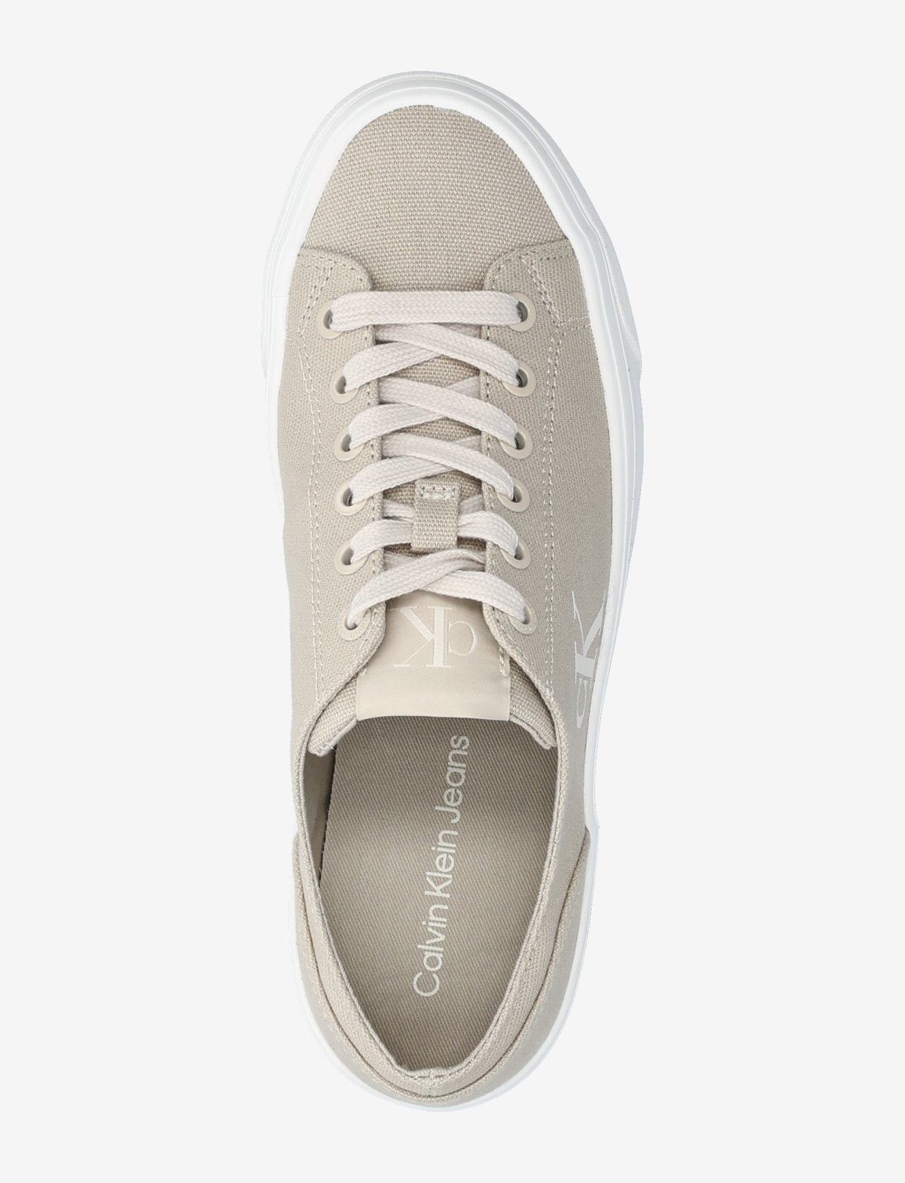 Calvin Klein - VULC FLATFORM LOW CANVAS MG - konfirmation - eggshell/creamy white - 3