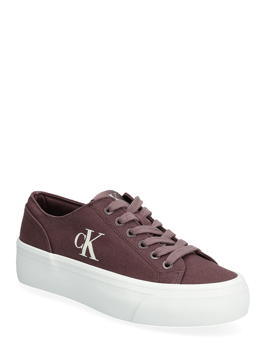 Calvin Klein - VULC FLATFORM LOW CANVAS MG - konfirmation - peppercorn - 0
