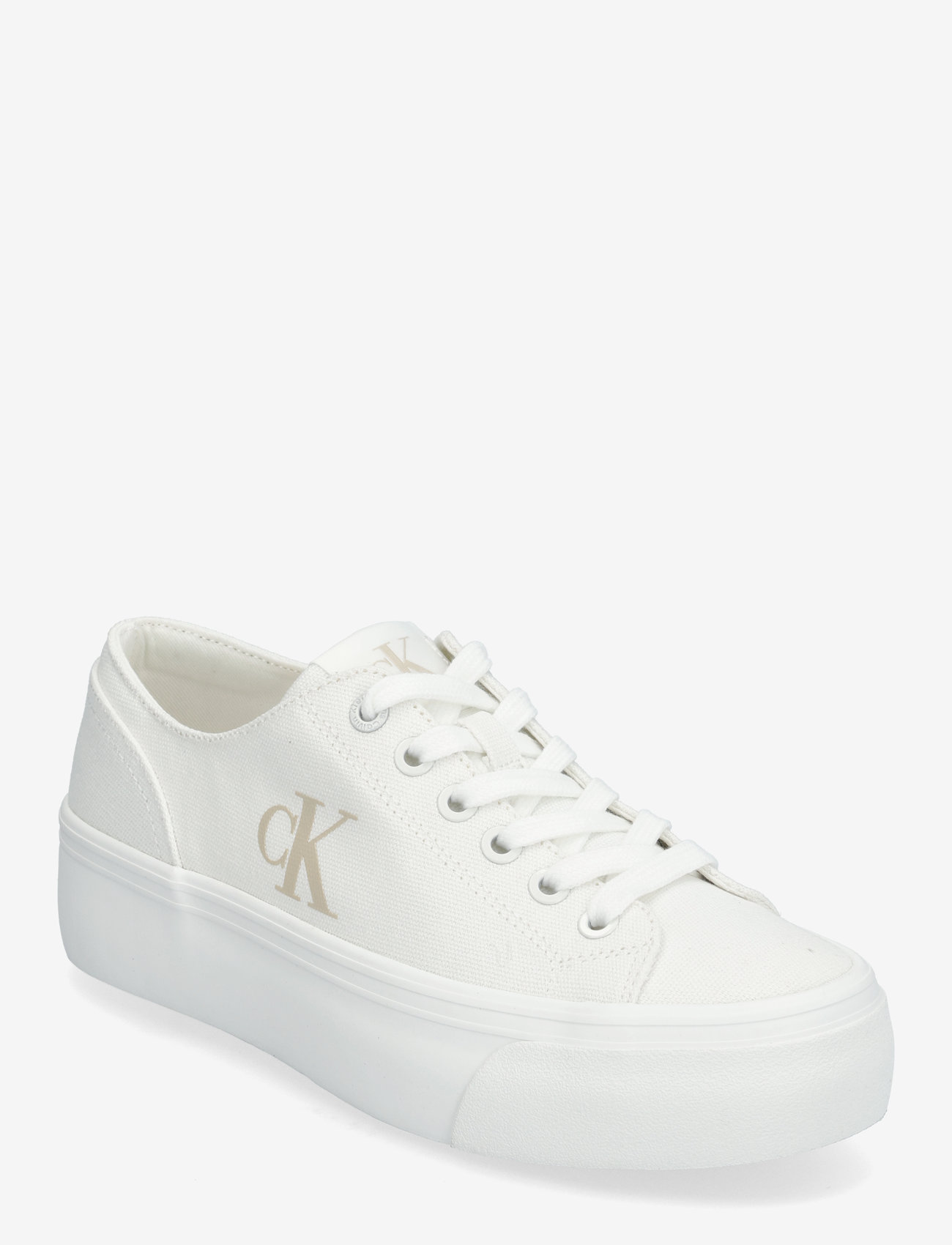 Calvin Klein - VULC FLATFORM LOW CANVAS MG - konfirmatsioon - triple bright white - 0