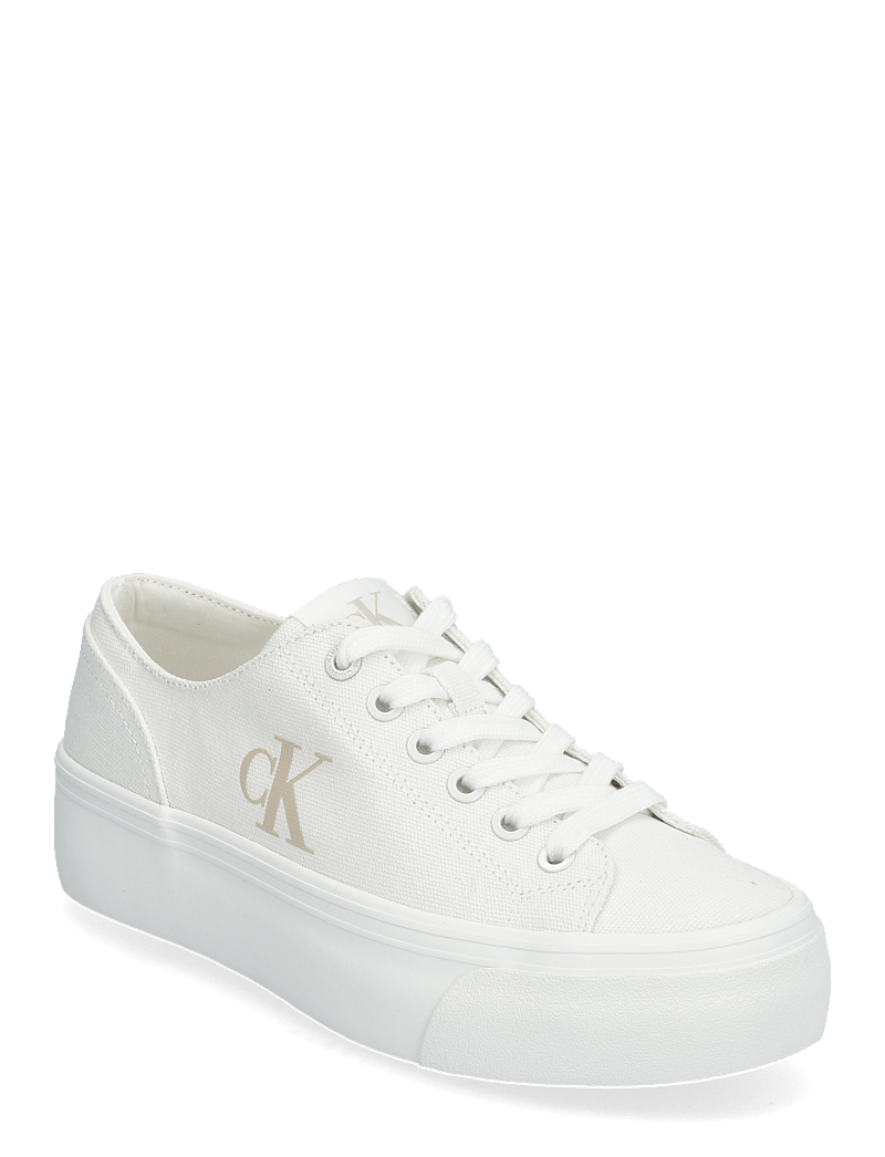 Calvin Klein - VULC FLATFORM LOW CANVAS MG - konfirmatsioon - triple bright white - 0