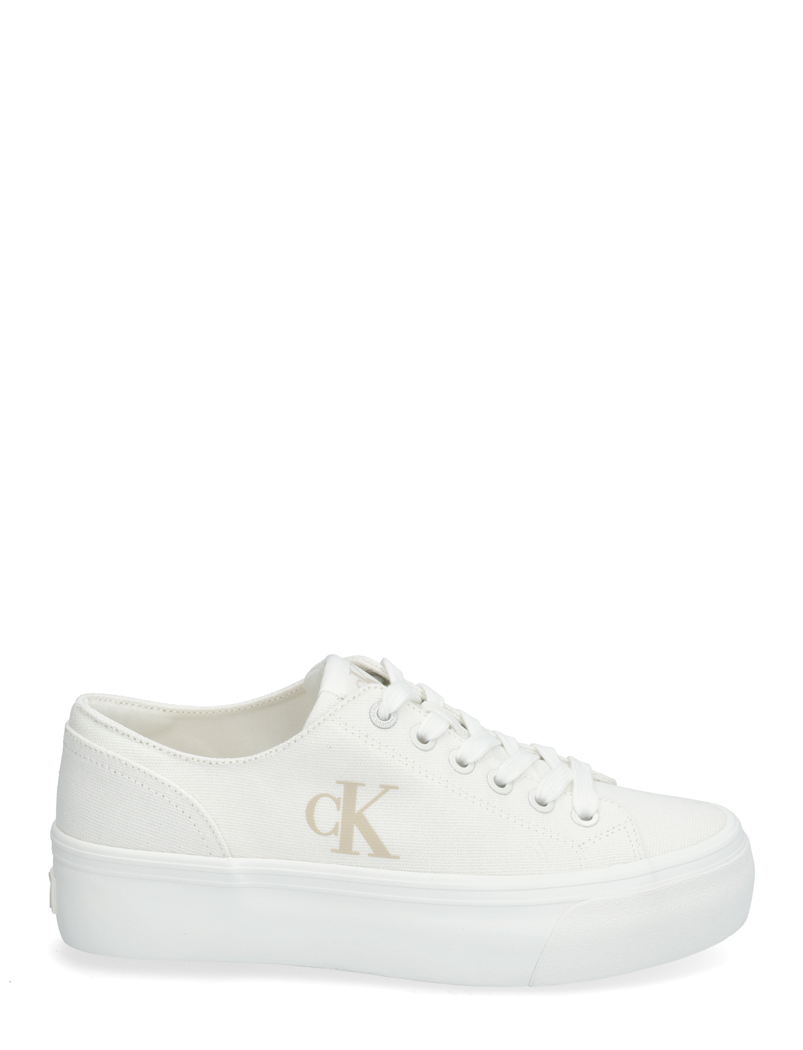 Calvin Klein - VULC FLATFORM LOW CANVAS MG - konfirmationstøj - triple bright white - 1