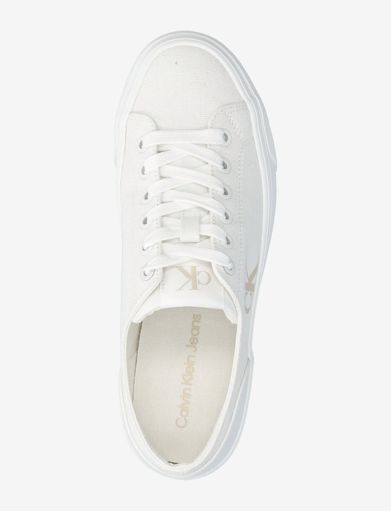 Calvin Klein - VULC FLATFORM LOW CANVAS MG - konfirmatsioon - triple bright white - 3
