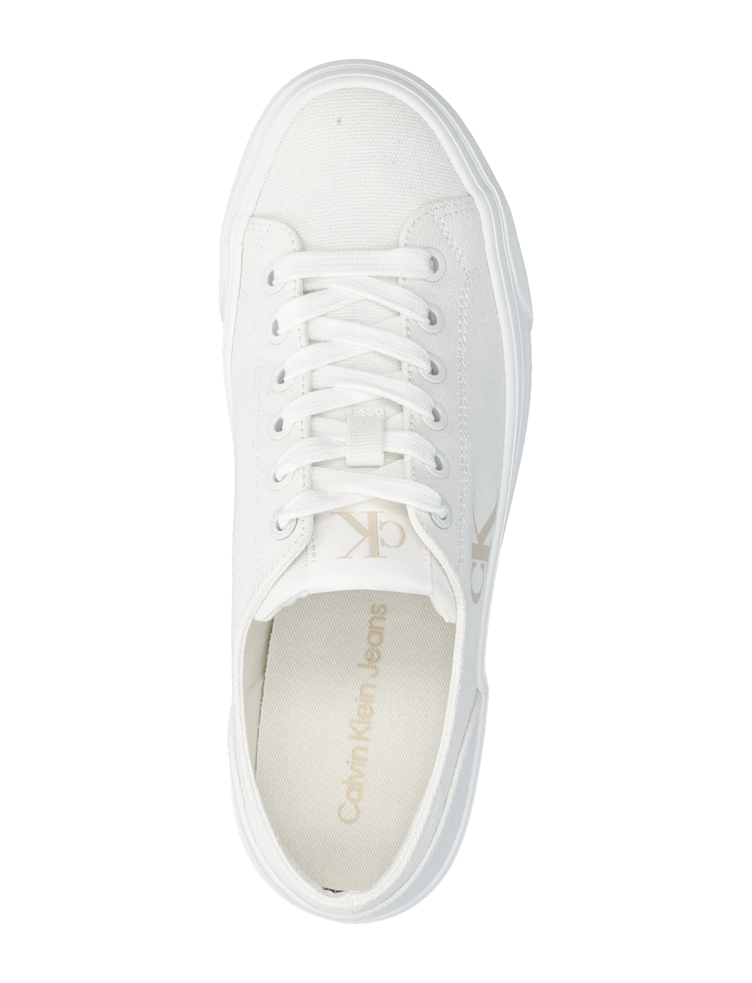 Calvin Klein - VULC FLATFORM LOW CANVAS MG - konfirmationstøj - triple bright white - 3